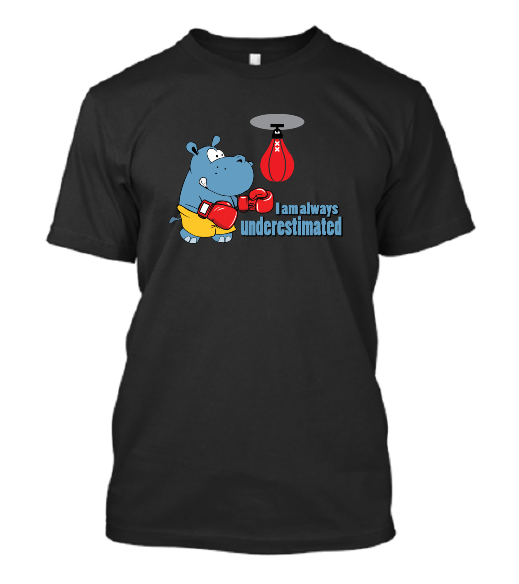 I Am Always Underestimated Hippo Boxing Training T-Shirt