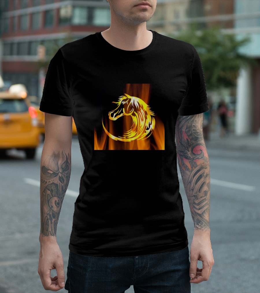 Horse Fiery Flame T-Shirt