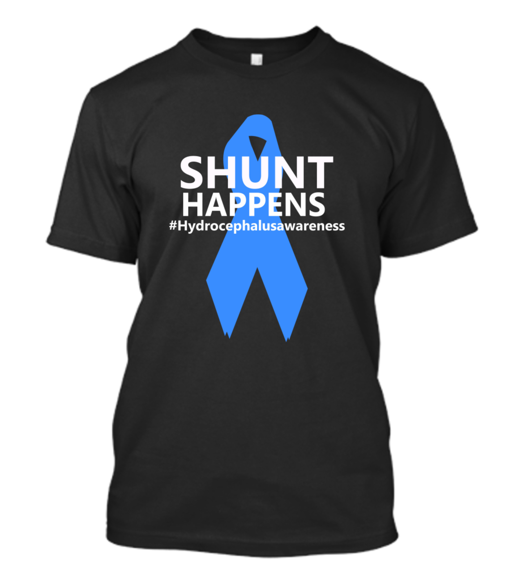 Shunt Happens Blue Ribbon Hydrocephalus Awareness T-Shirt