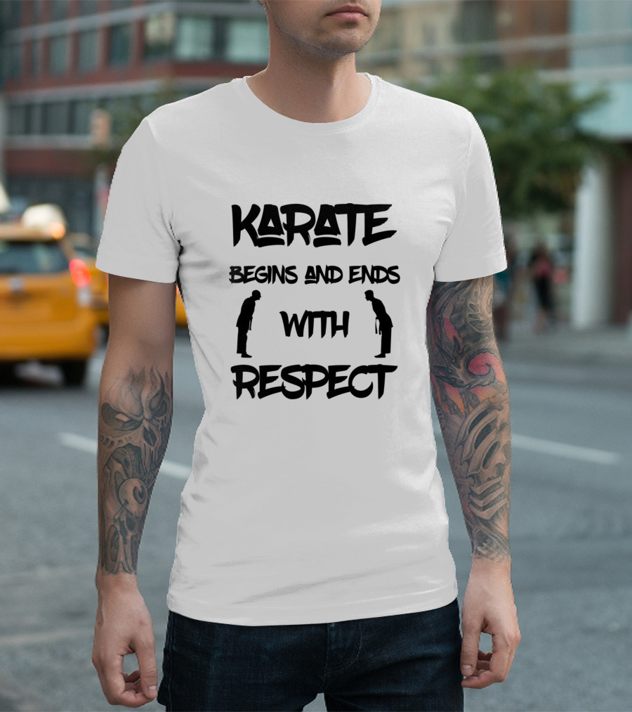Karate Begins And Ends With Respect Bowing T-Shirt