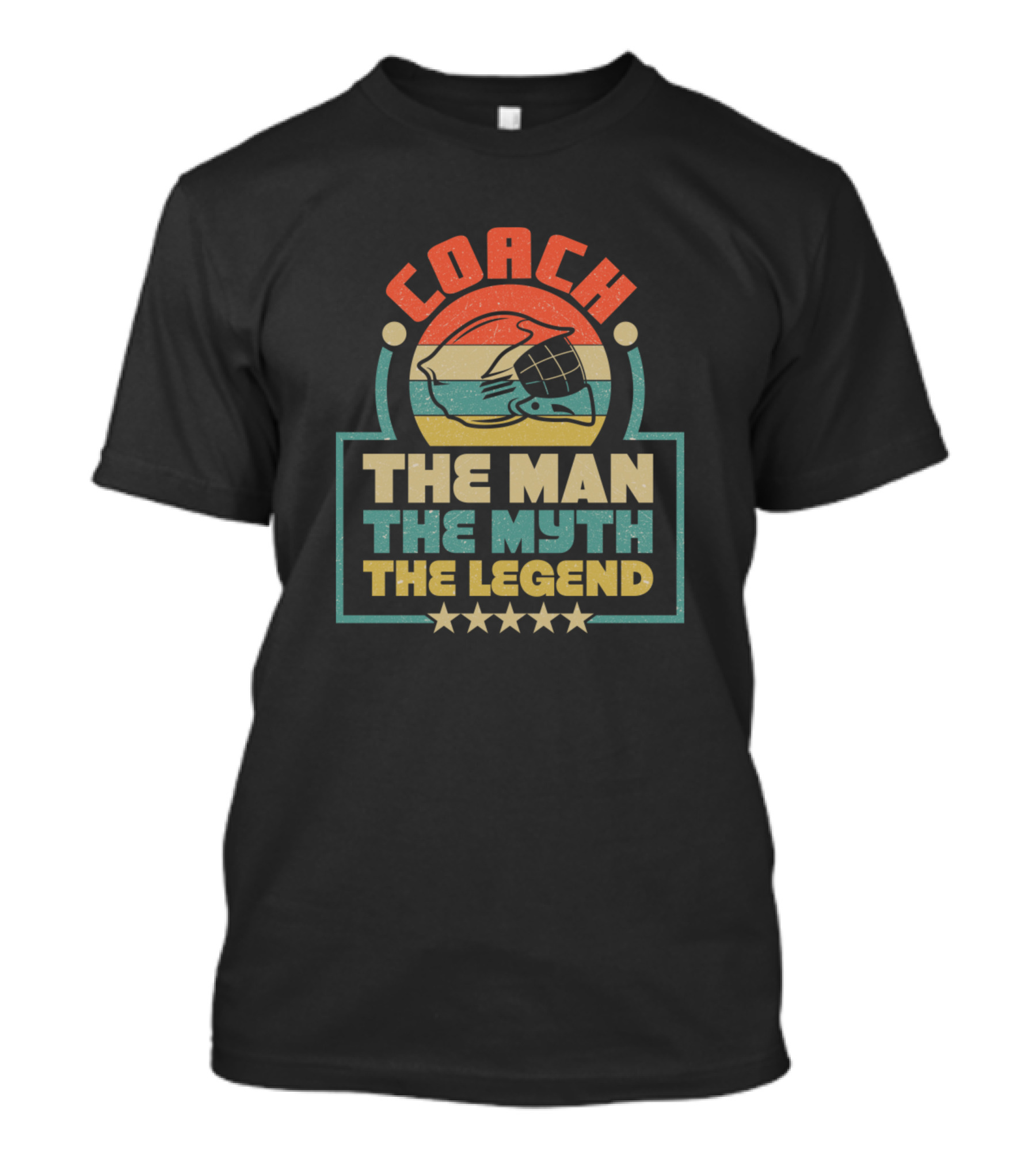 Coach Lacrosse The Man The Myth The Legend Retro T-Shirt