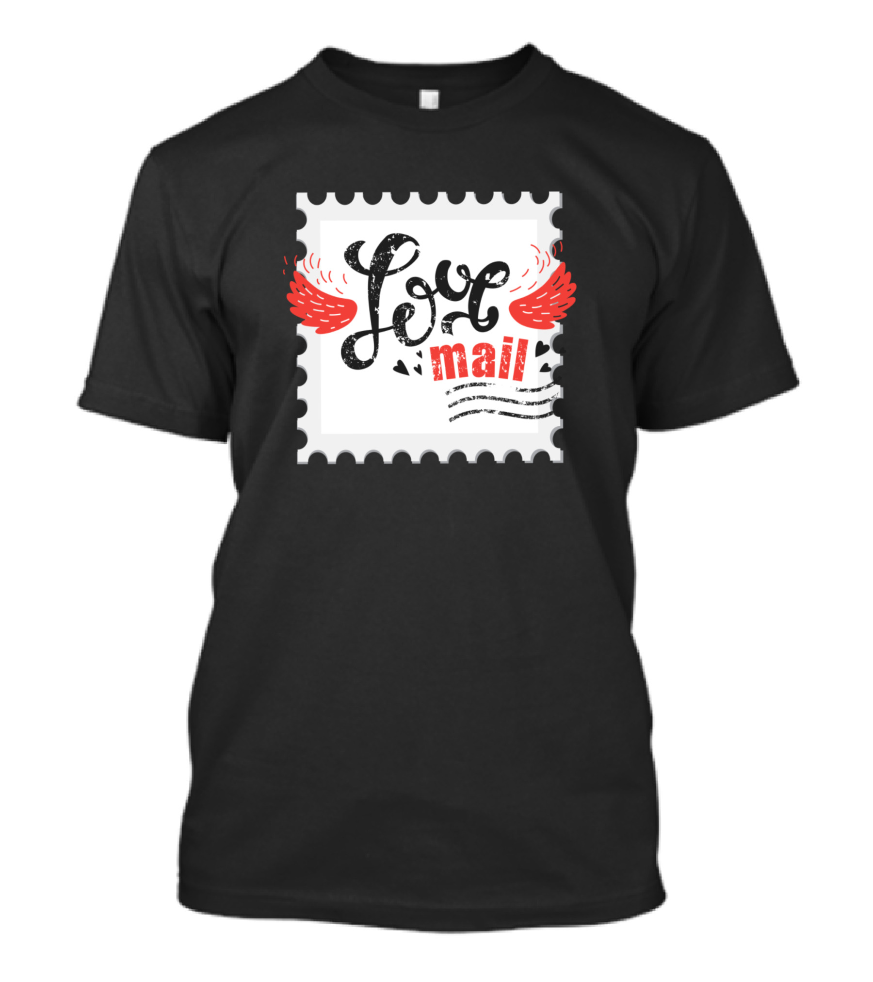 Love Mail Stamp With Wings T-Shirt
