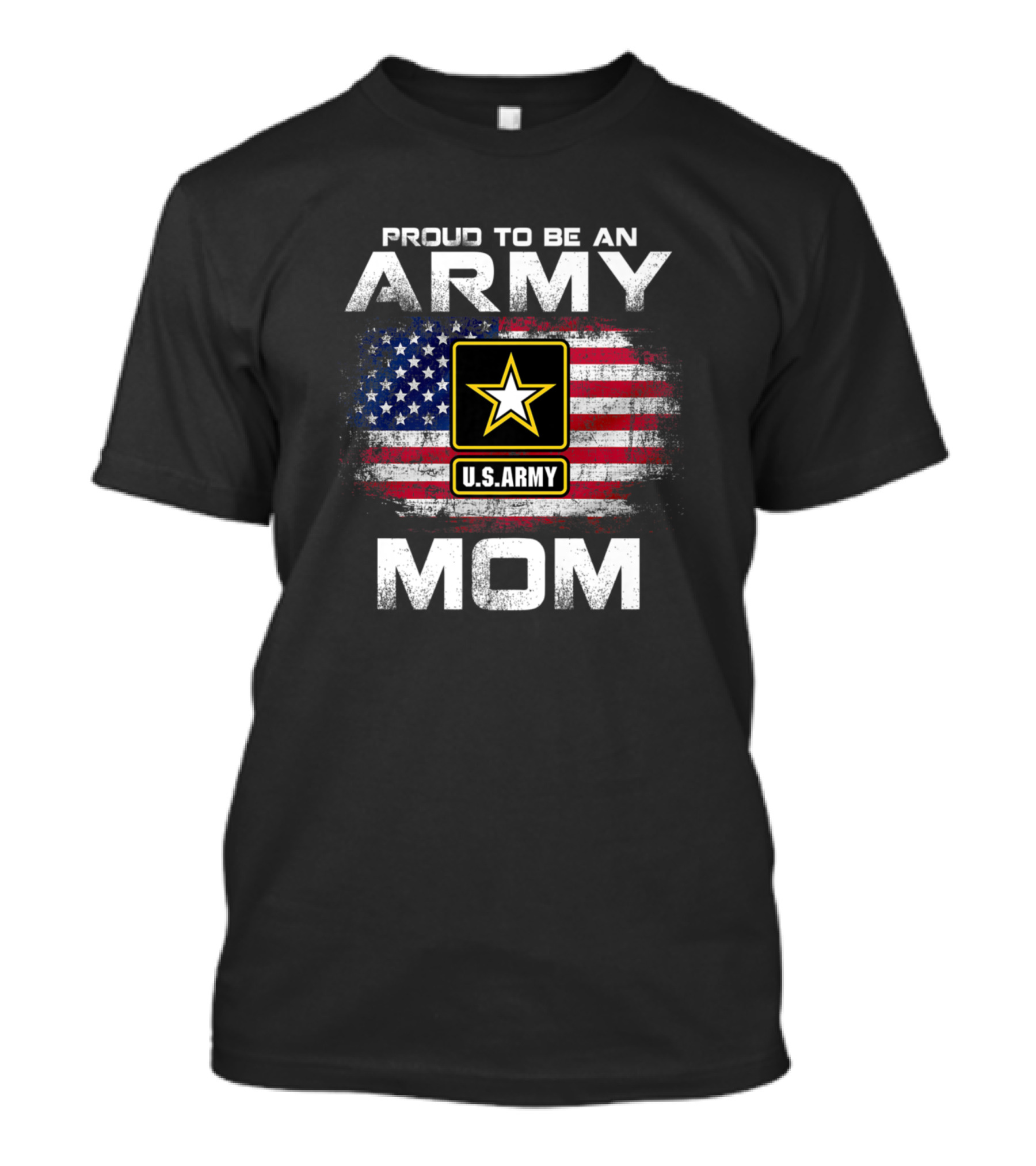 Proud To Be An Army Mom U.S. Army Star With American Flag T-Shirt