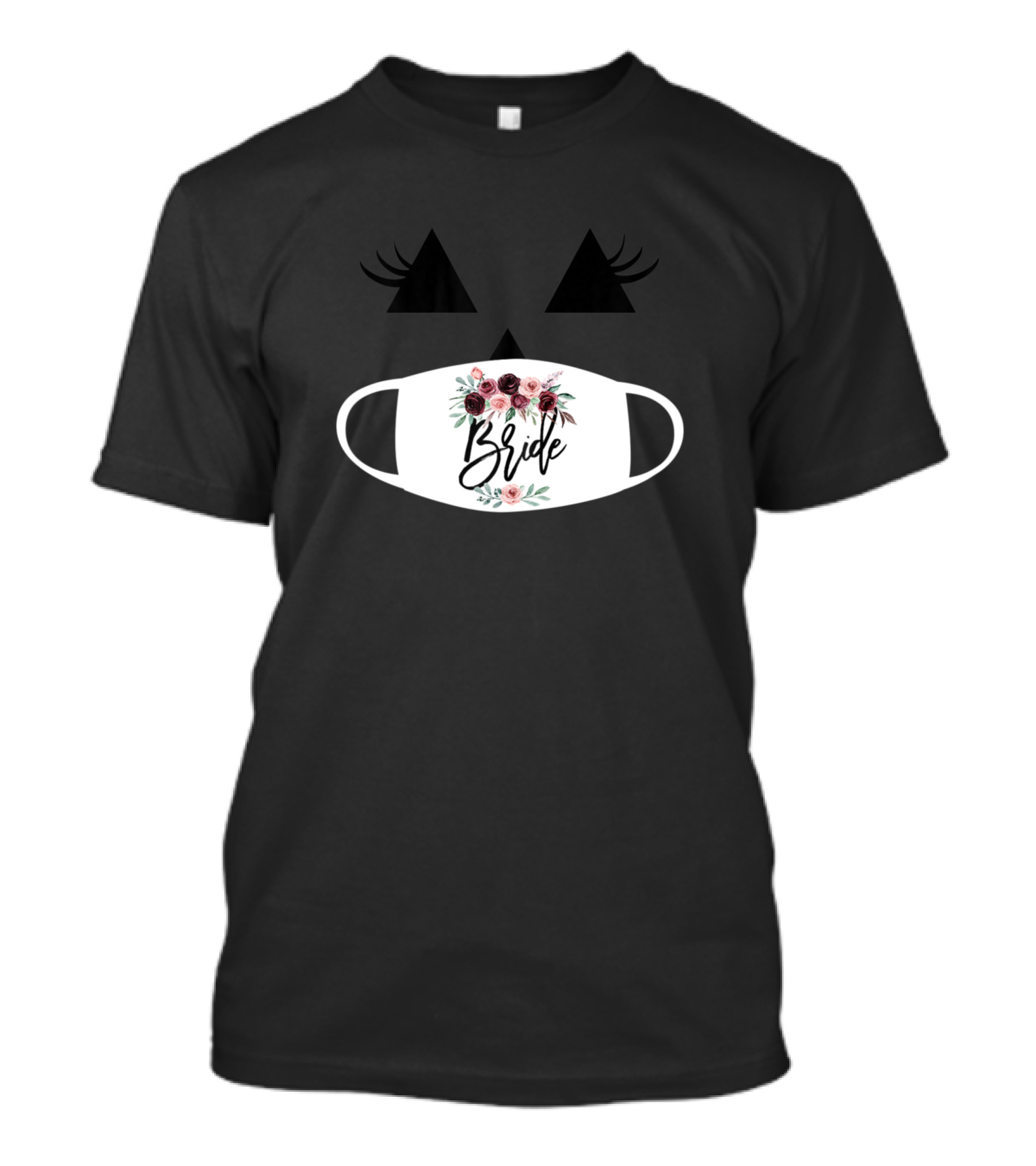 Bride Mask Roses Cute Halloween Bridal Party T-Shirt