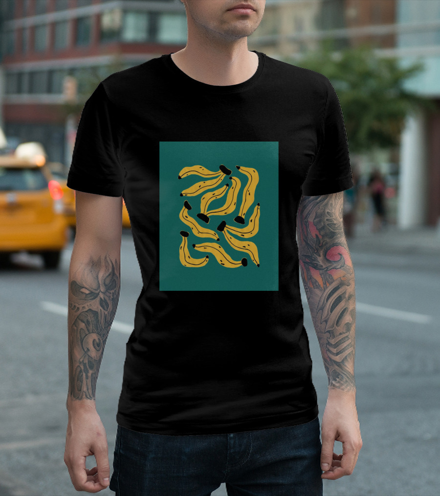 Banana Power Forever Playful Yellow Fruit T-Shirt