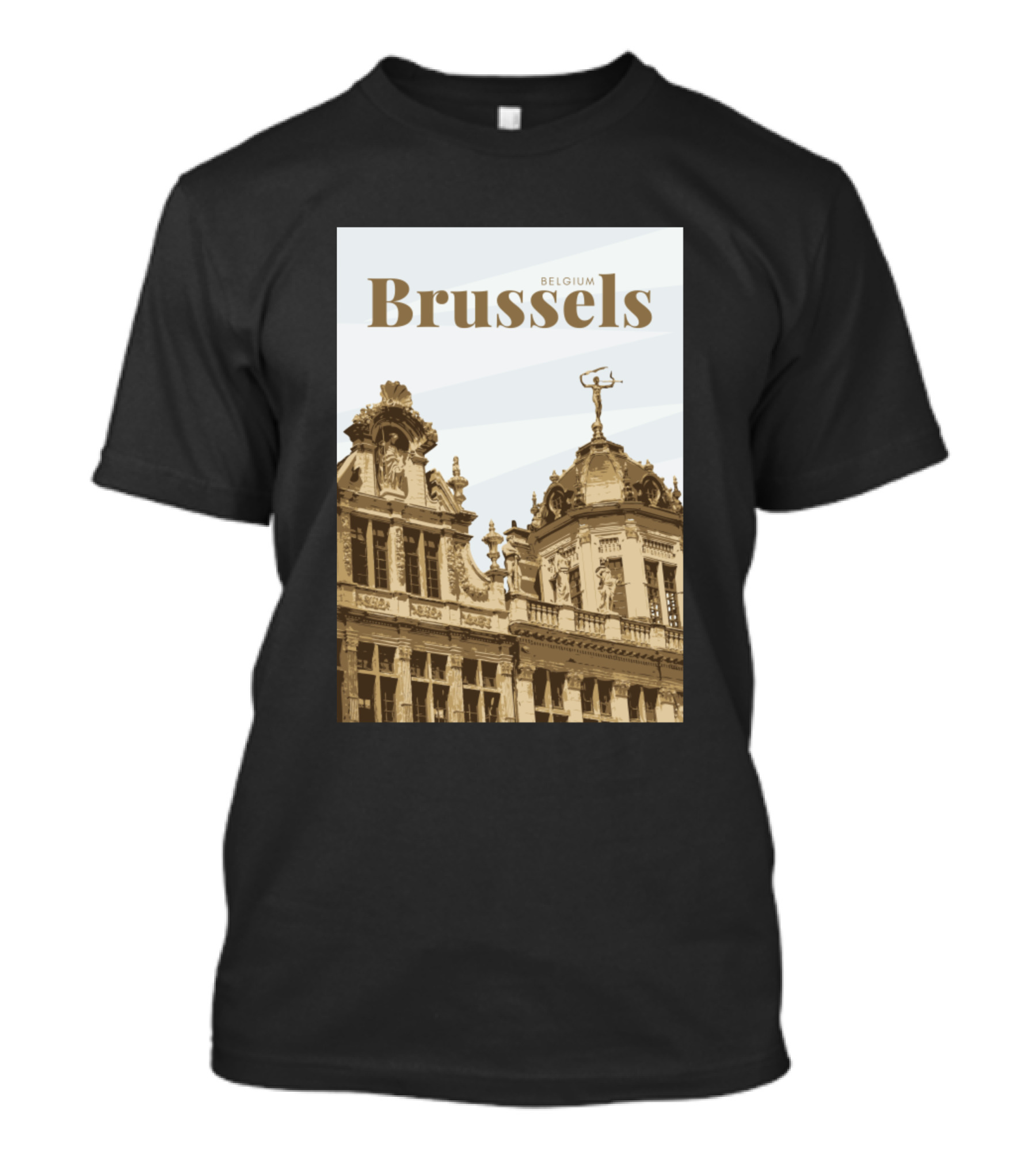 Brussels Belgium Grand Place Architecture Highlights T-Shirt
