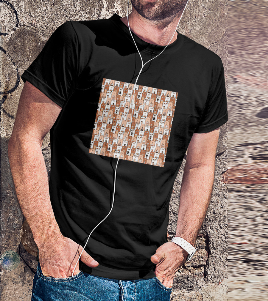Cats Crowd Coffee Cute T-Shirt
