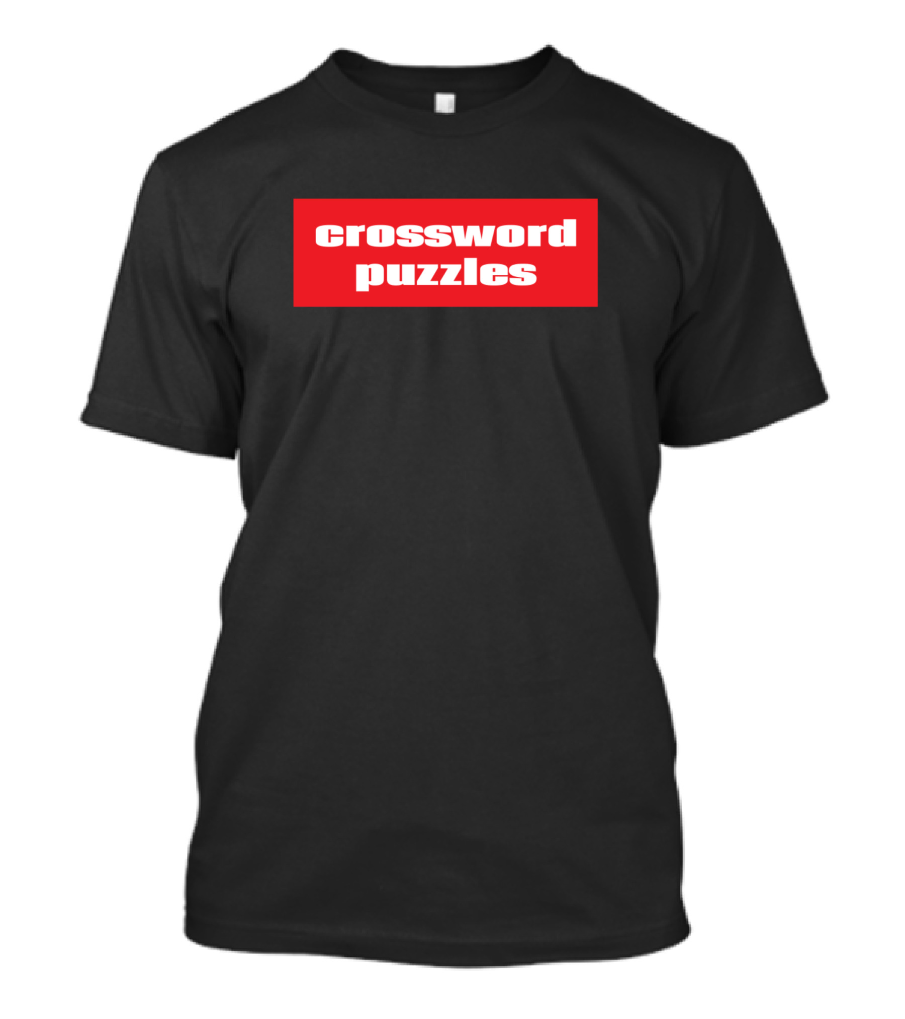 Crossword Puzzles Red Block Text T-Shirt