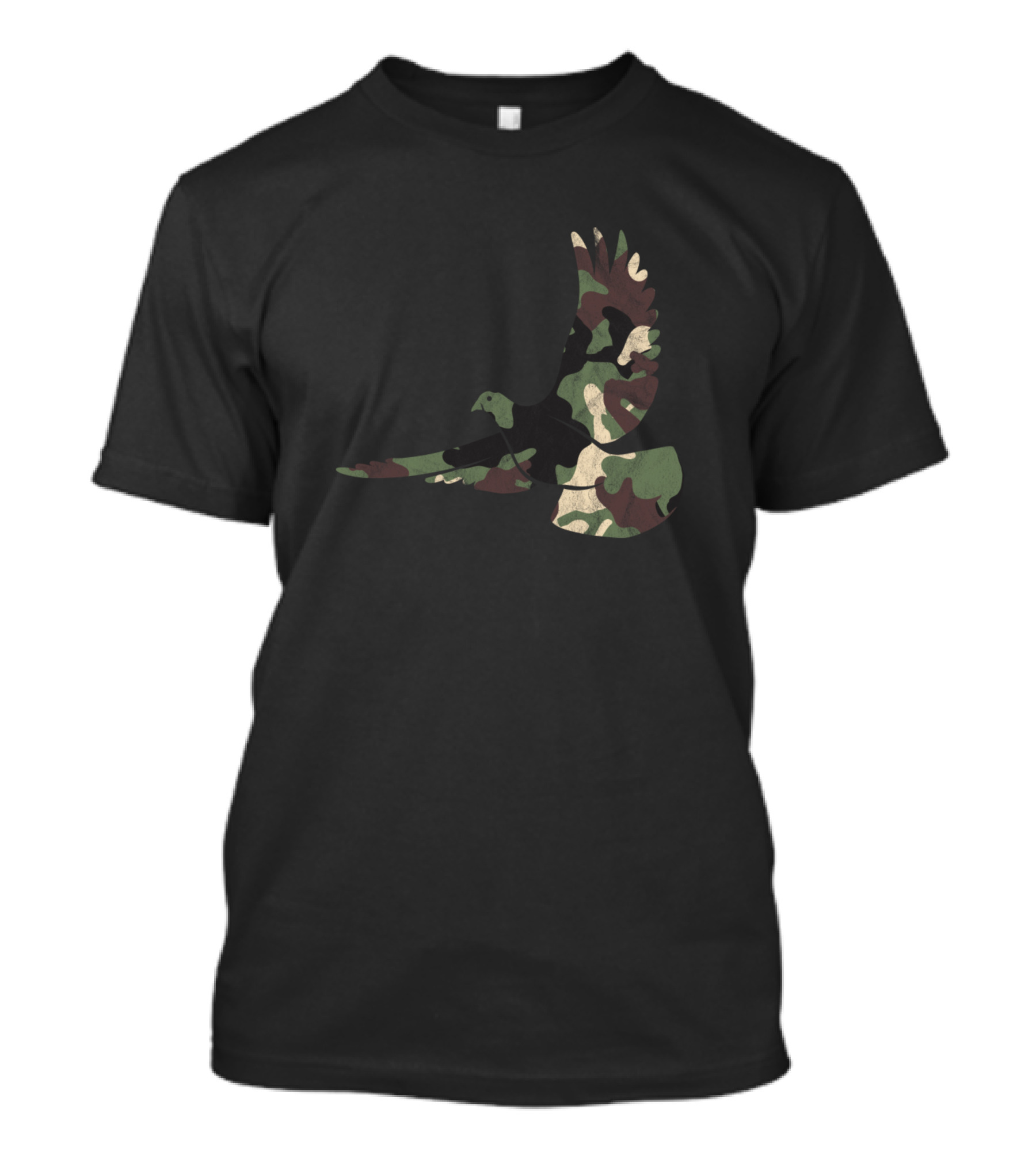 Dove Camo Camouflage Bird In Flight T-Shirt