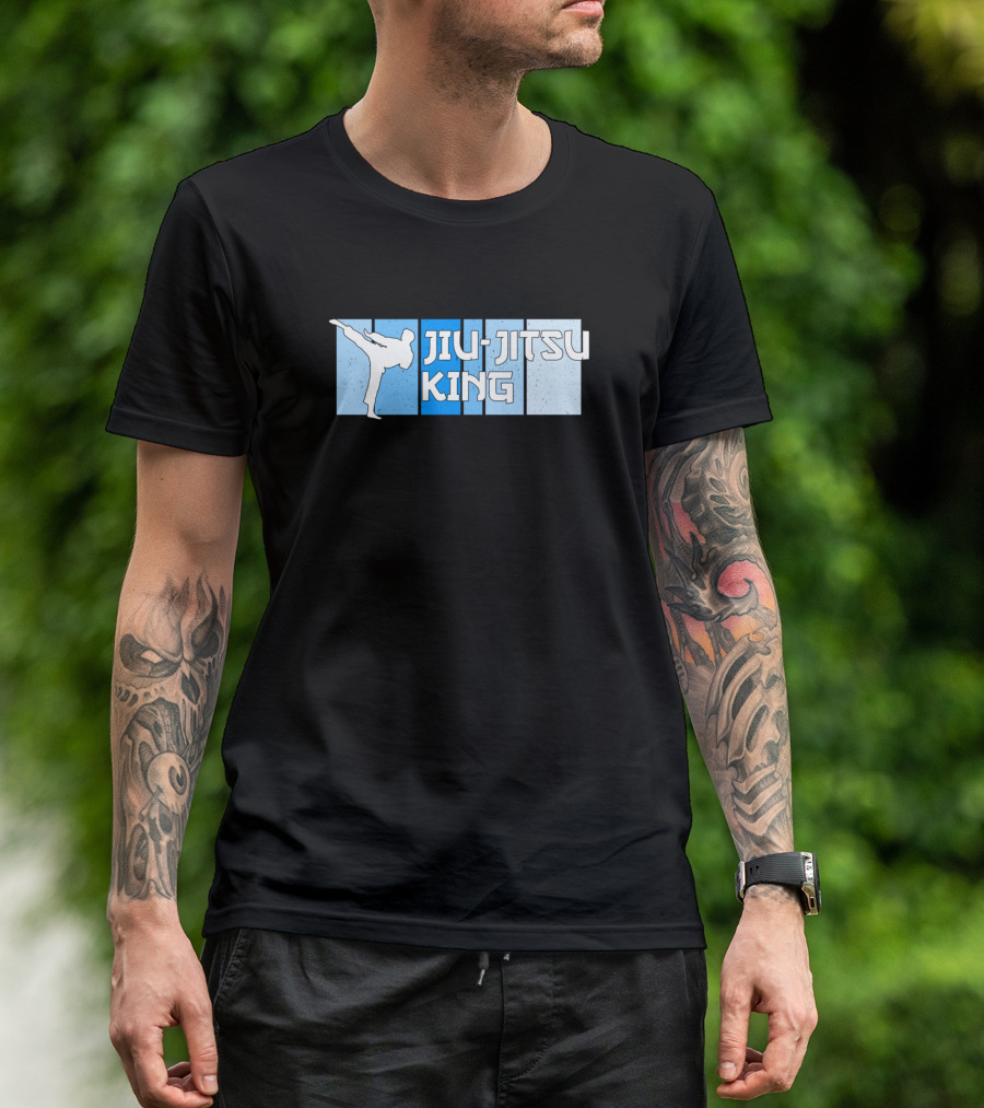 Jiu Jitsu King Martial Arts Silhouette Kick T-Shirt