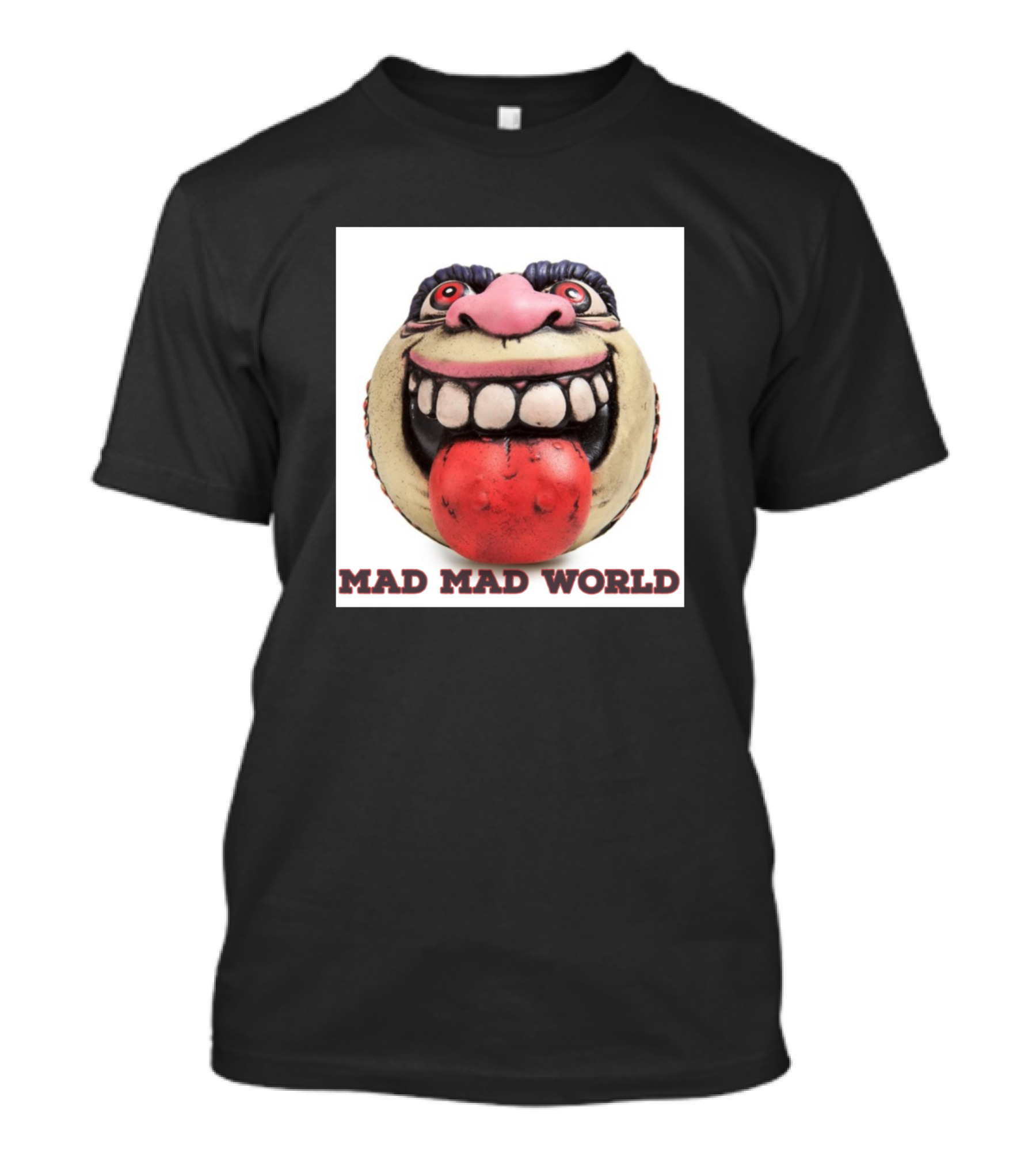 MAD MAD WORLD Madball Character With Playful Expression T-Shirt