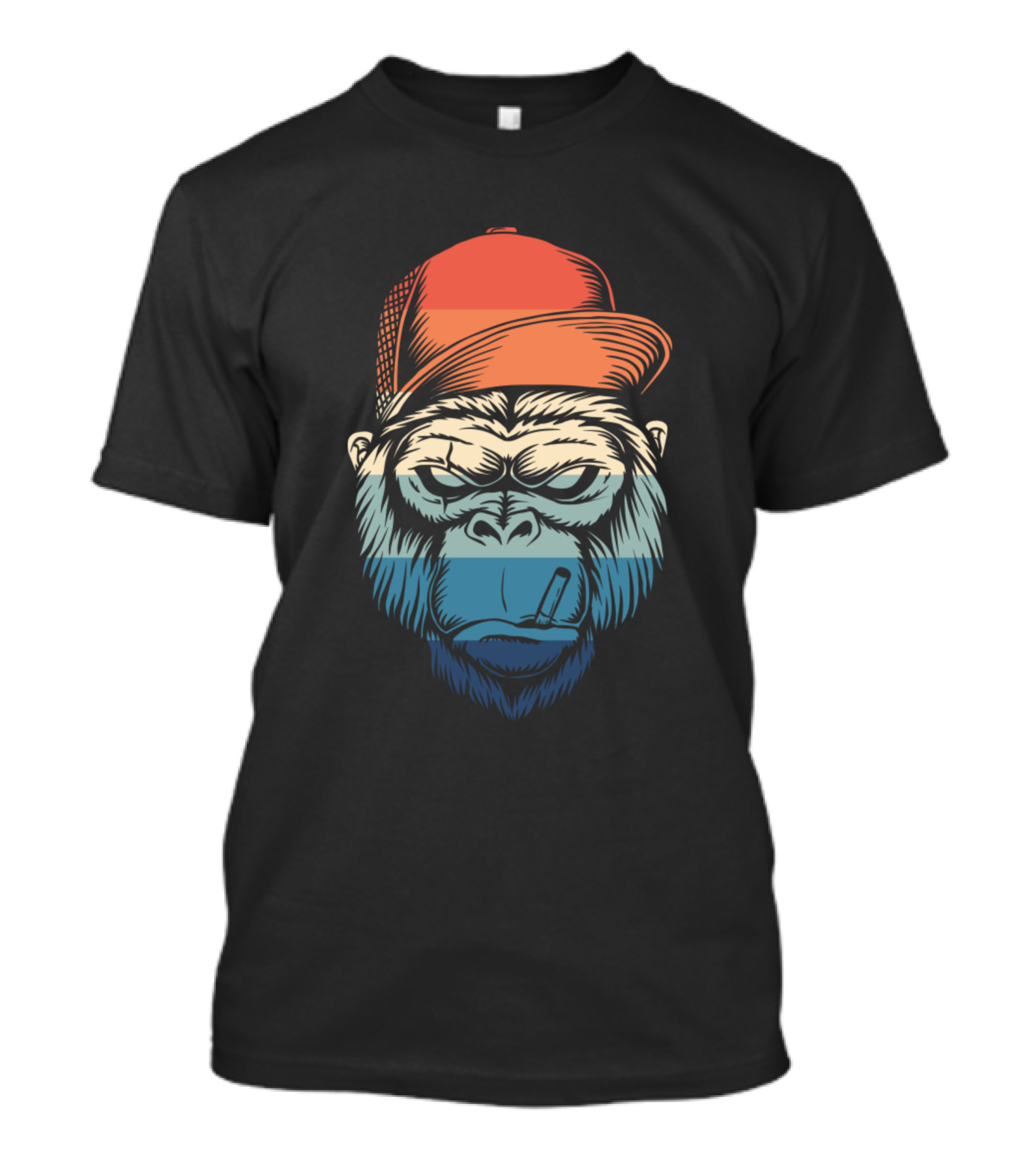 Monkey Classic Gangster Hip Hop Style Baseball Cap Smoking T-Shirt