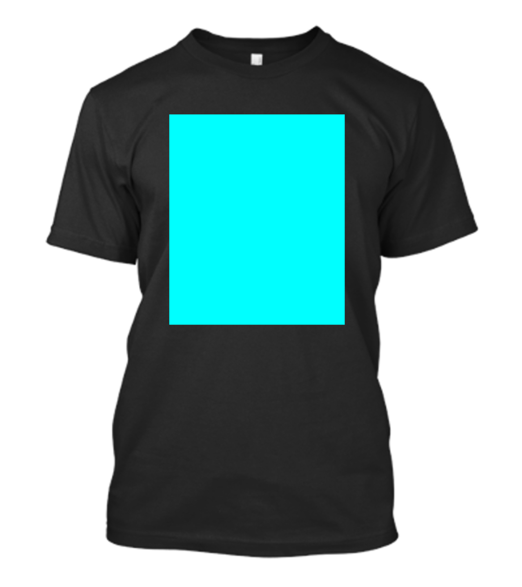 Plain Aqua Square T-Shirt