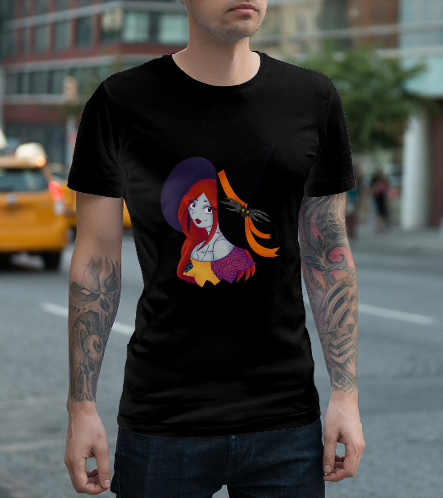 Ragdoll Witch Halloween Character Stitch Hat T-Shirt