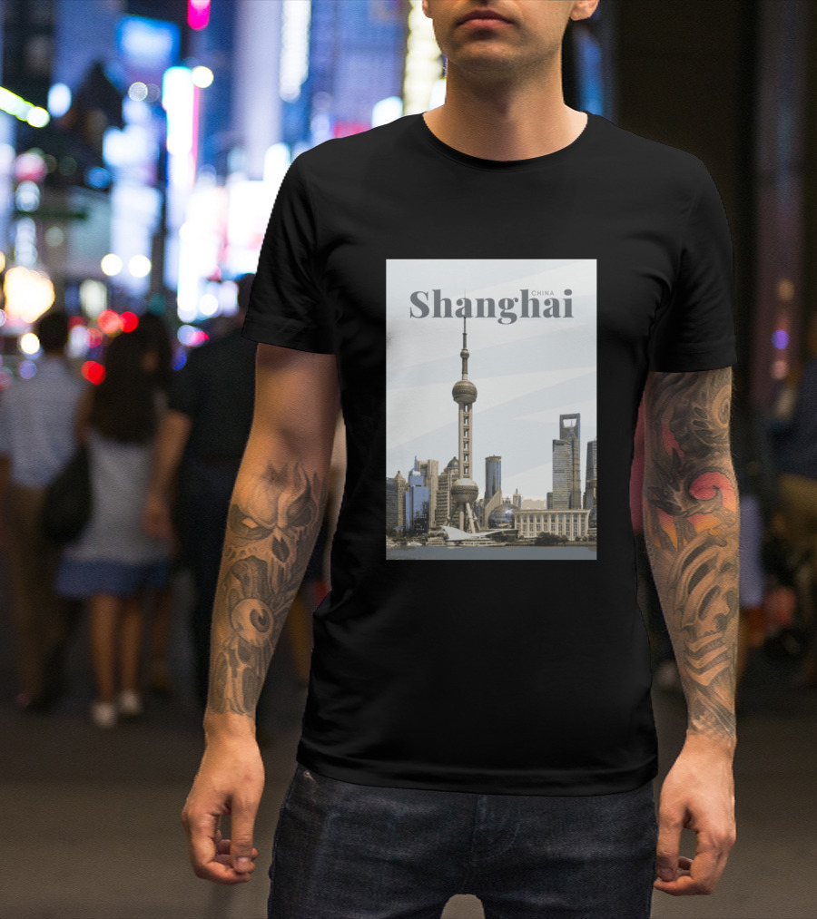 Shanghai China Oriental Pearl Skyline T-Shirt