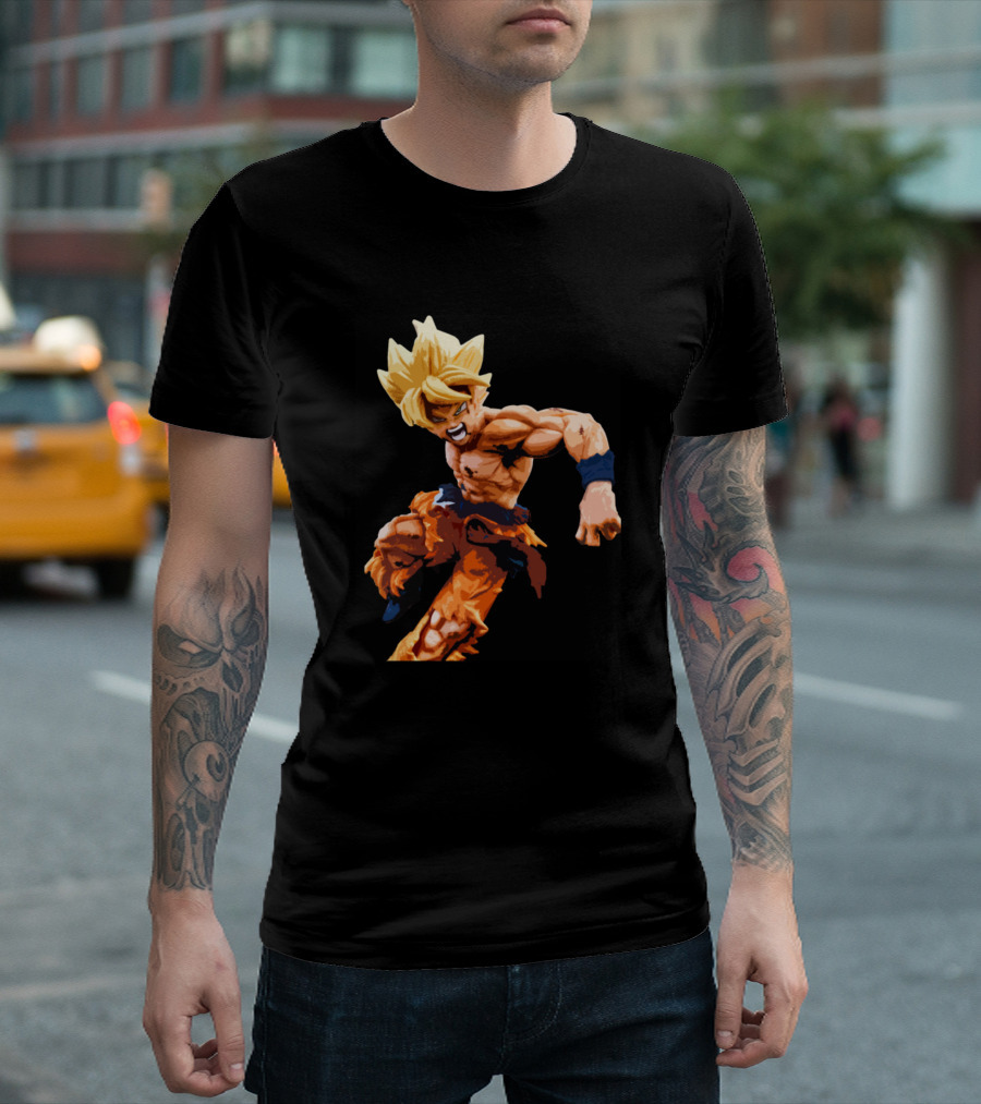 The Saiyan Warrior Son Goku Super Saiyan Battle Stance T-Shirt