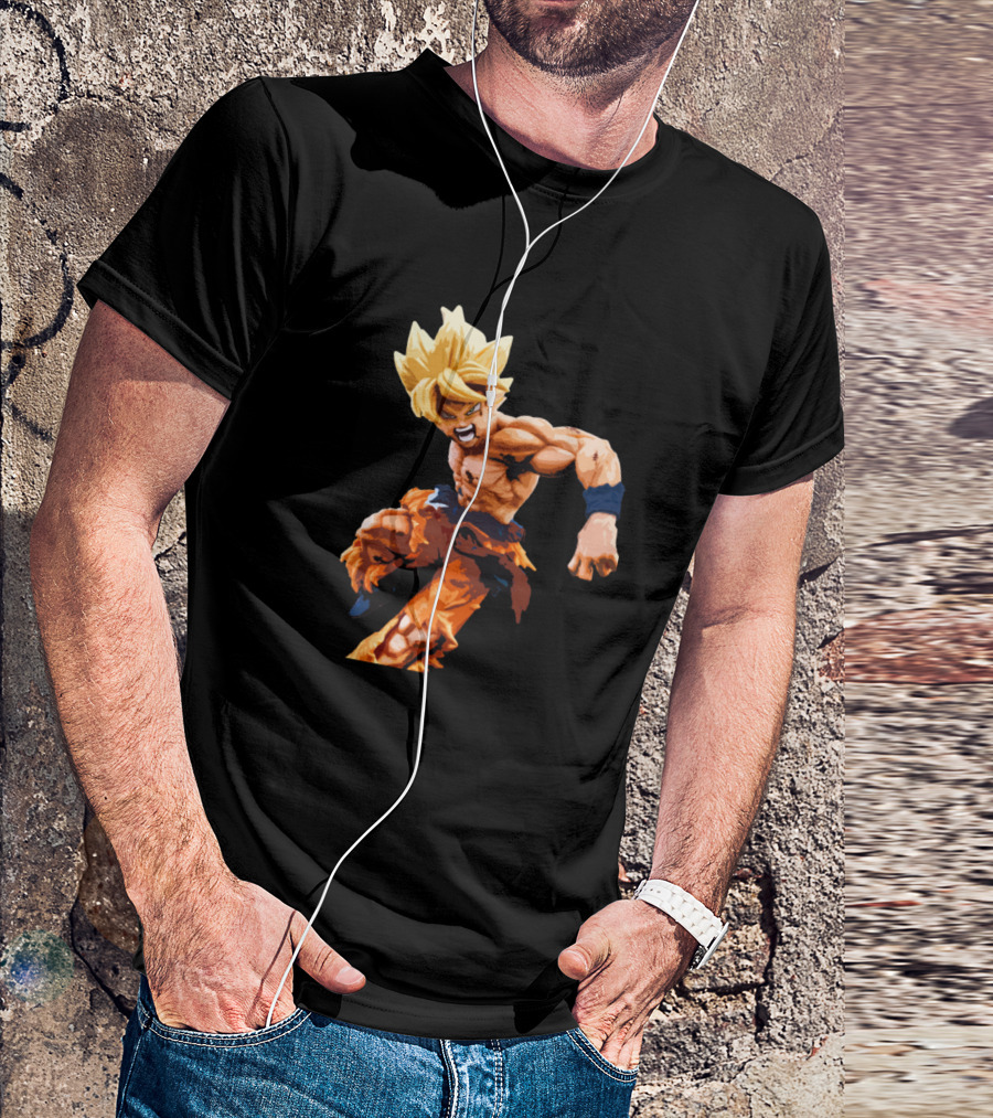 The Saiyan Warrior Son Goku Super Saiyan Battle Stance T-Shirt