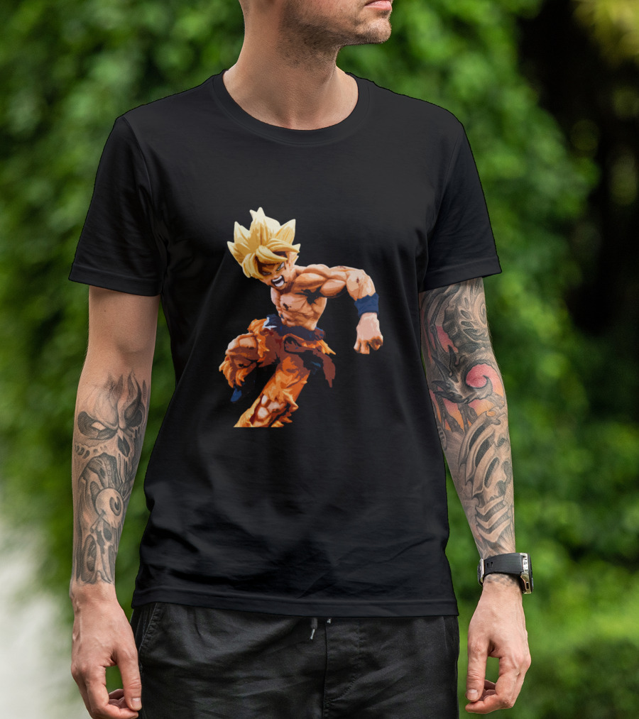 The Saiyan Warrior Son Goku Super Saiyan Battle Stance T-Shirt