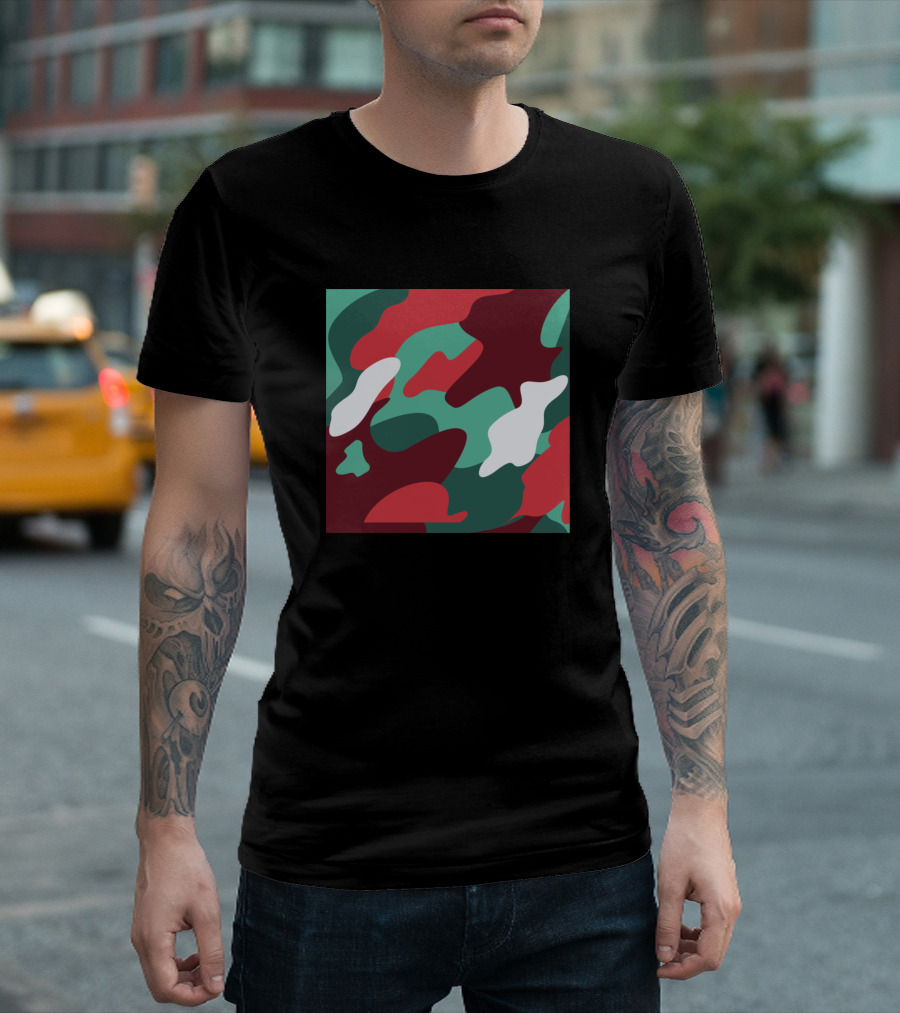 Christmas Colors Camouflage T-Shirt