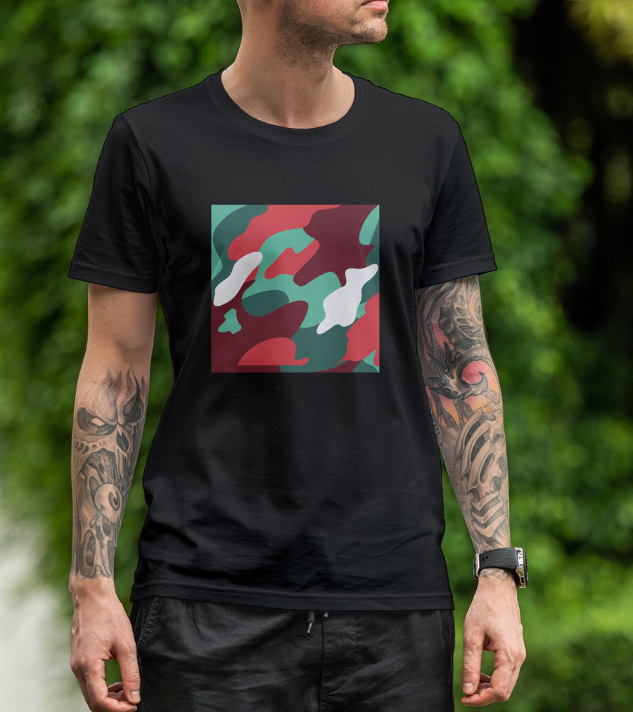 Christmas Colors Camouflage T-Shirt