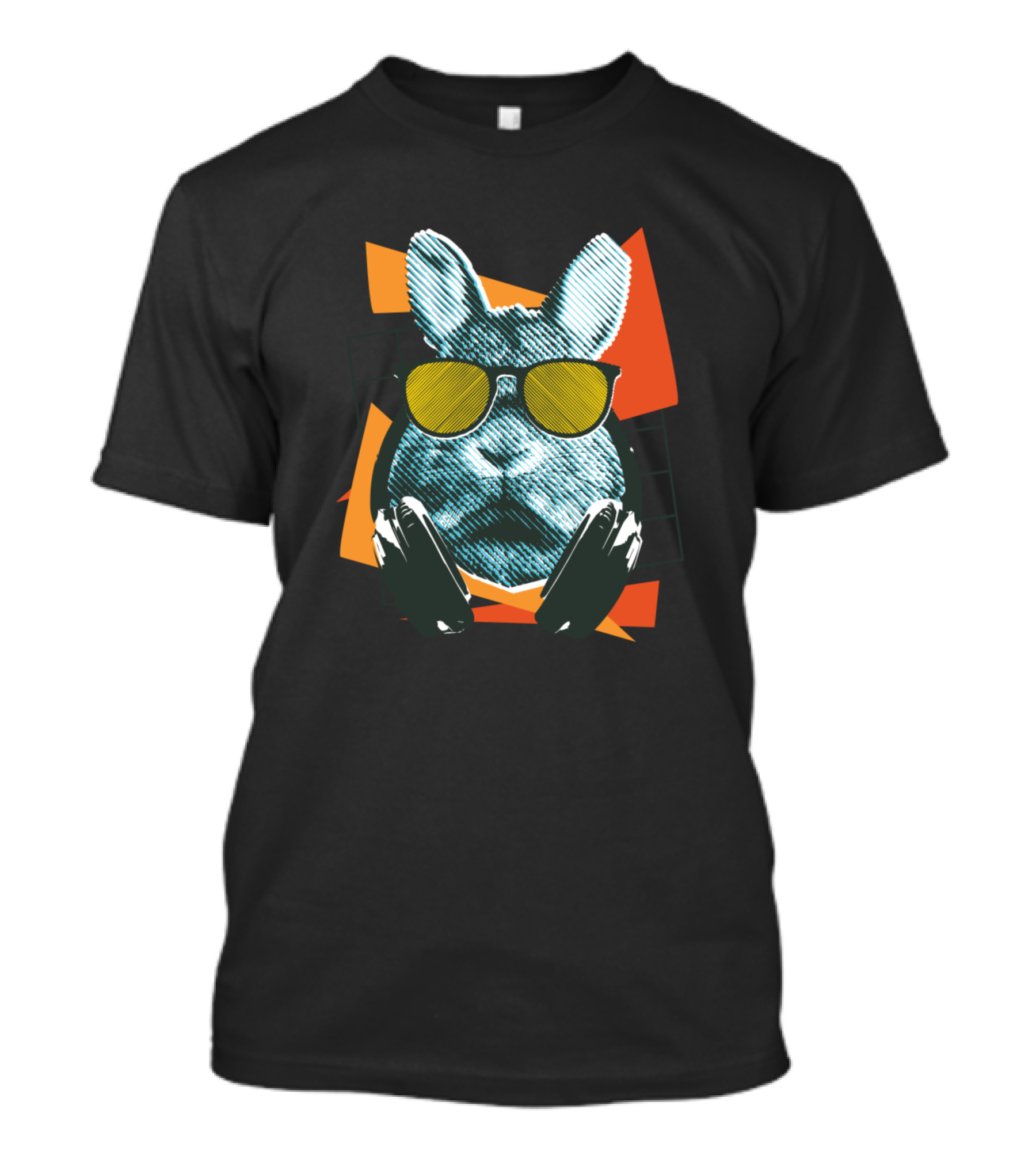 Rabbit Wearing Sunglasses And Headphones DJ T-Shirt