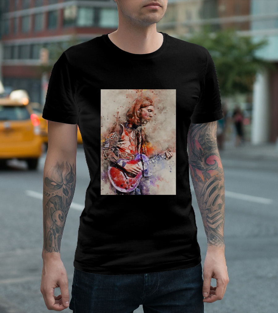 Duane Allman Watercolor Guitarist T-Shirt
