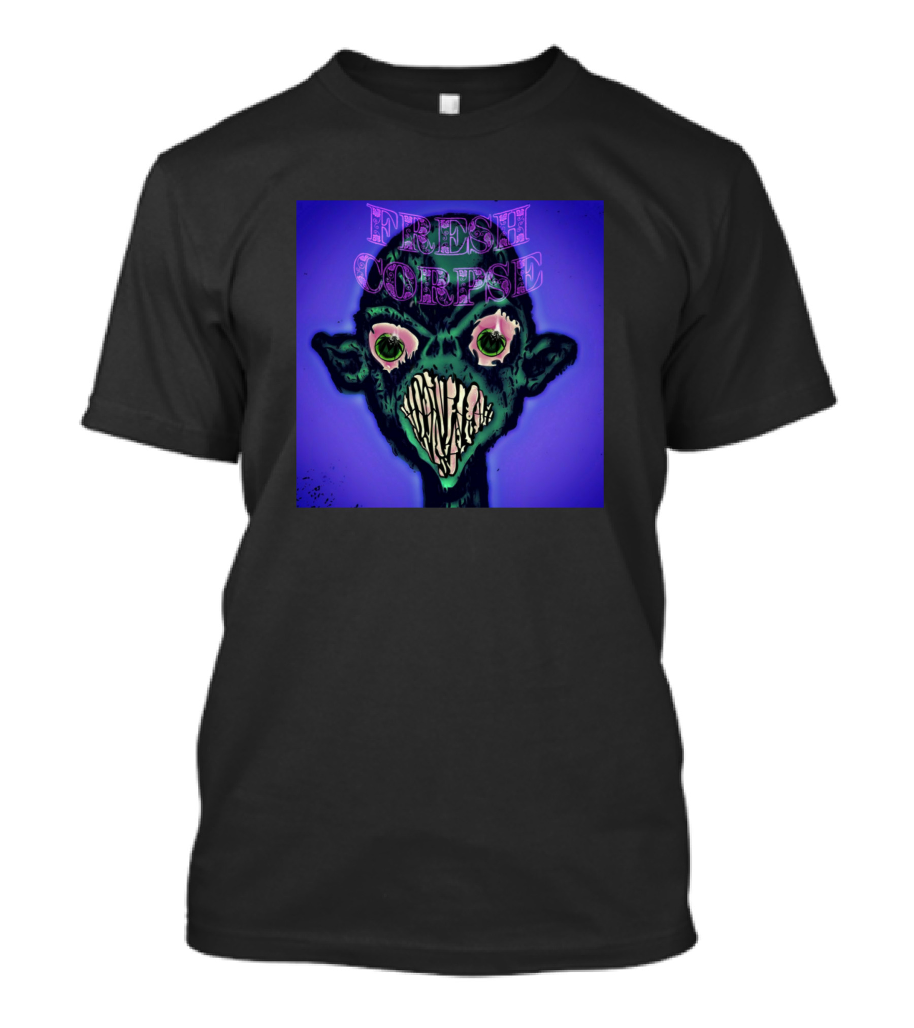 FRESH CORPSE Horror Zombie Face T-Shirt