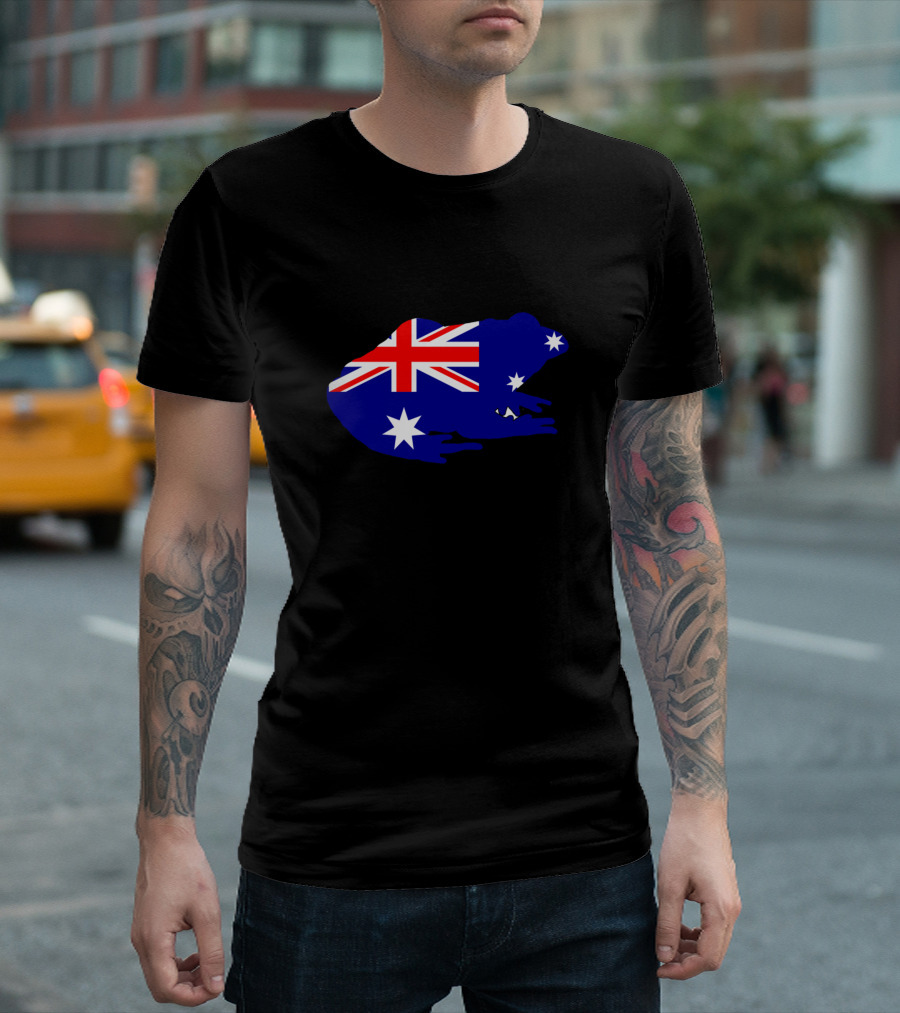 Australian Flag Silhouette Frog T-Shirt