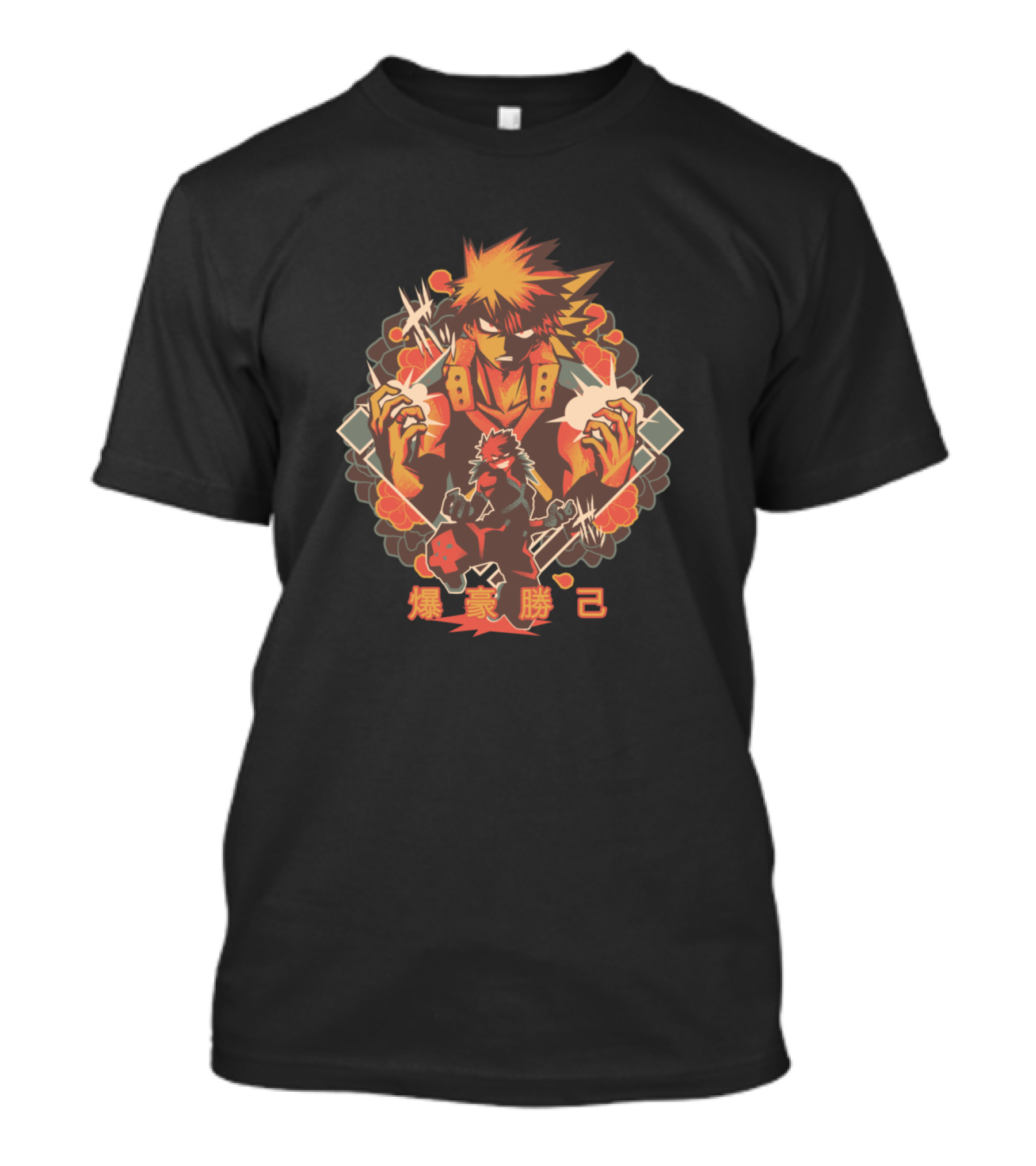 Katsuki Bakugo Explosive Hero Anime Floral T-Shirt