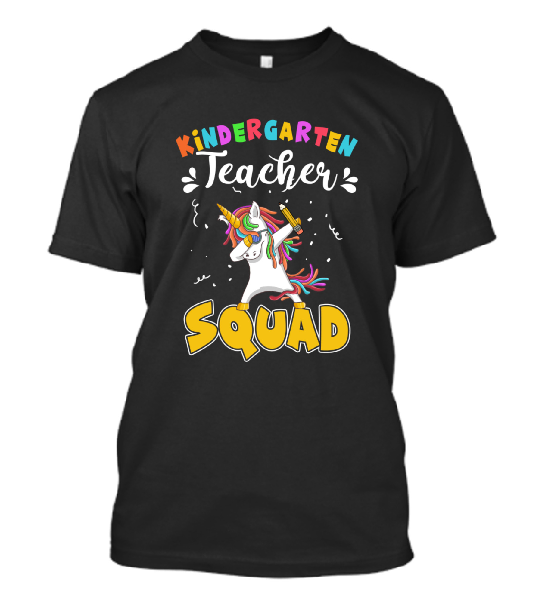 Kindergarten Teacher Squad Dabbing Unicorn T-Shirt
