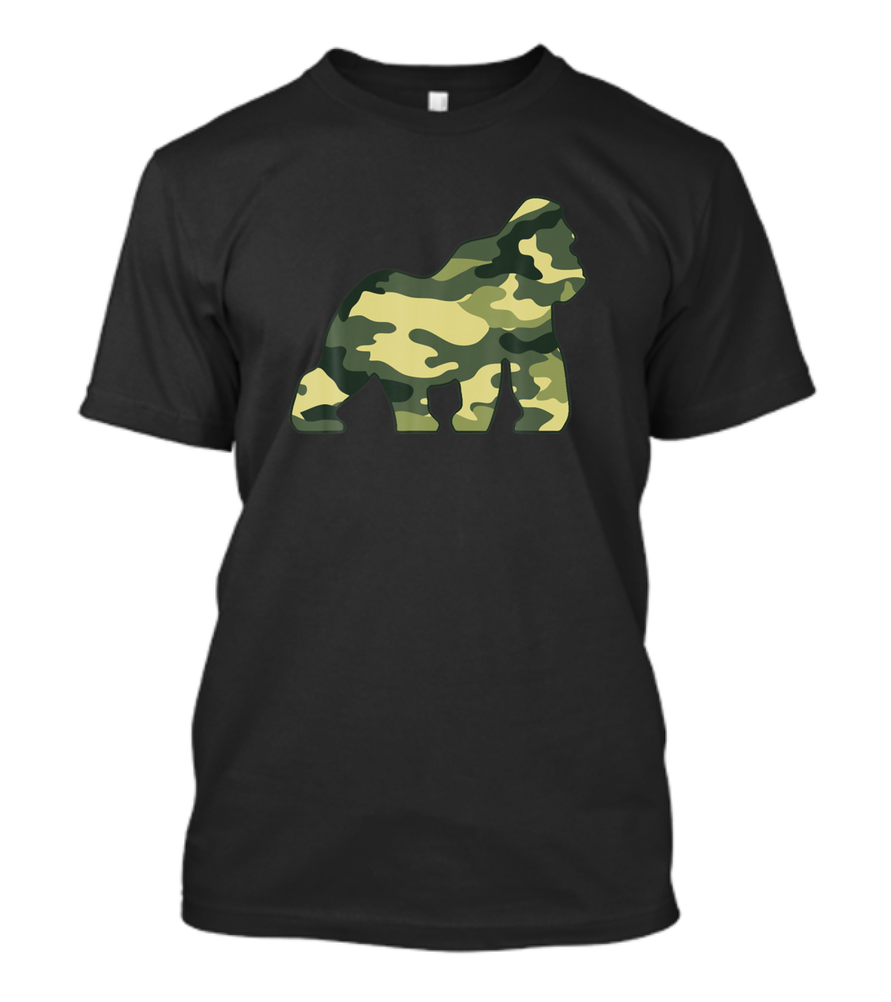 Military Camouflage Orangutan Ape Animal Print T-Shirt