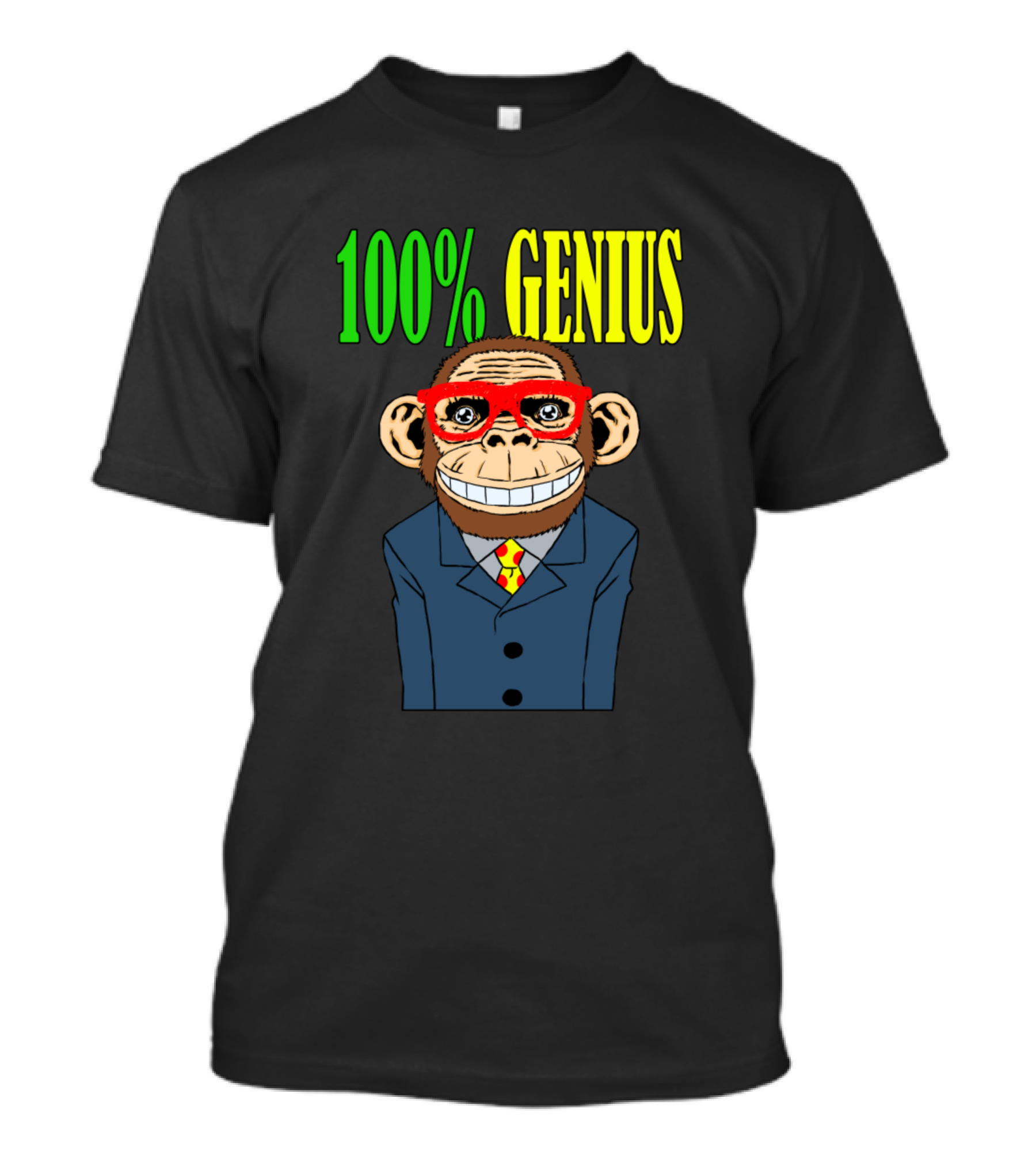 100% Genius Smart Ass Chimp T-Shirt