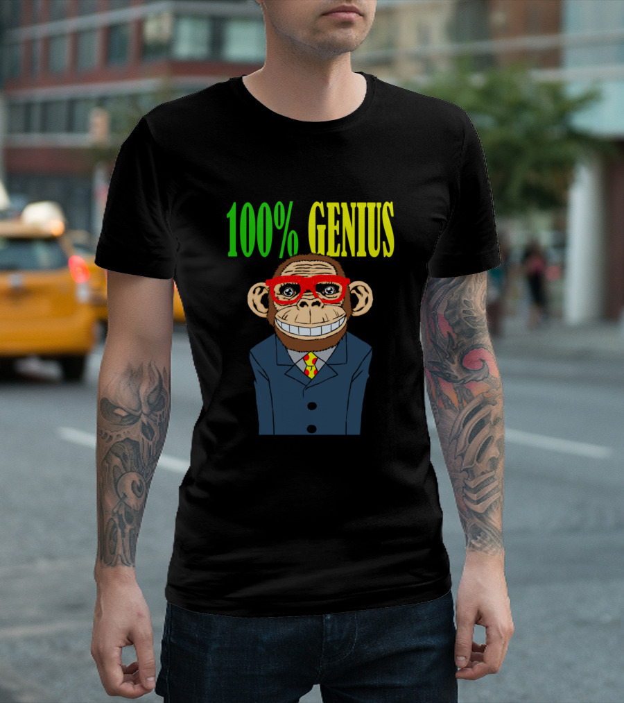 100% Genius Smart Ass Chimp T-Shirt
