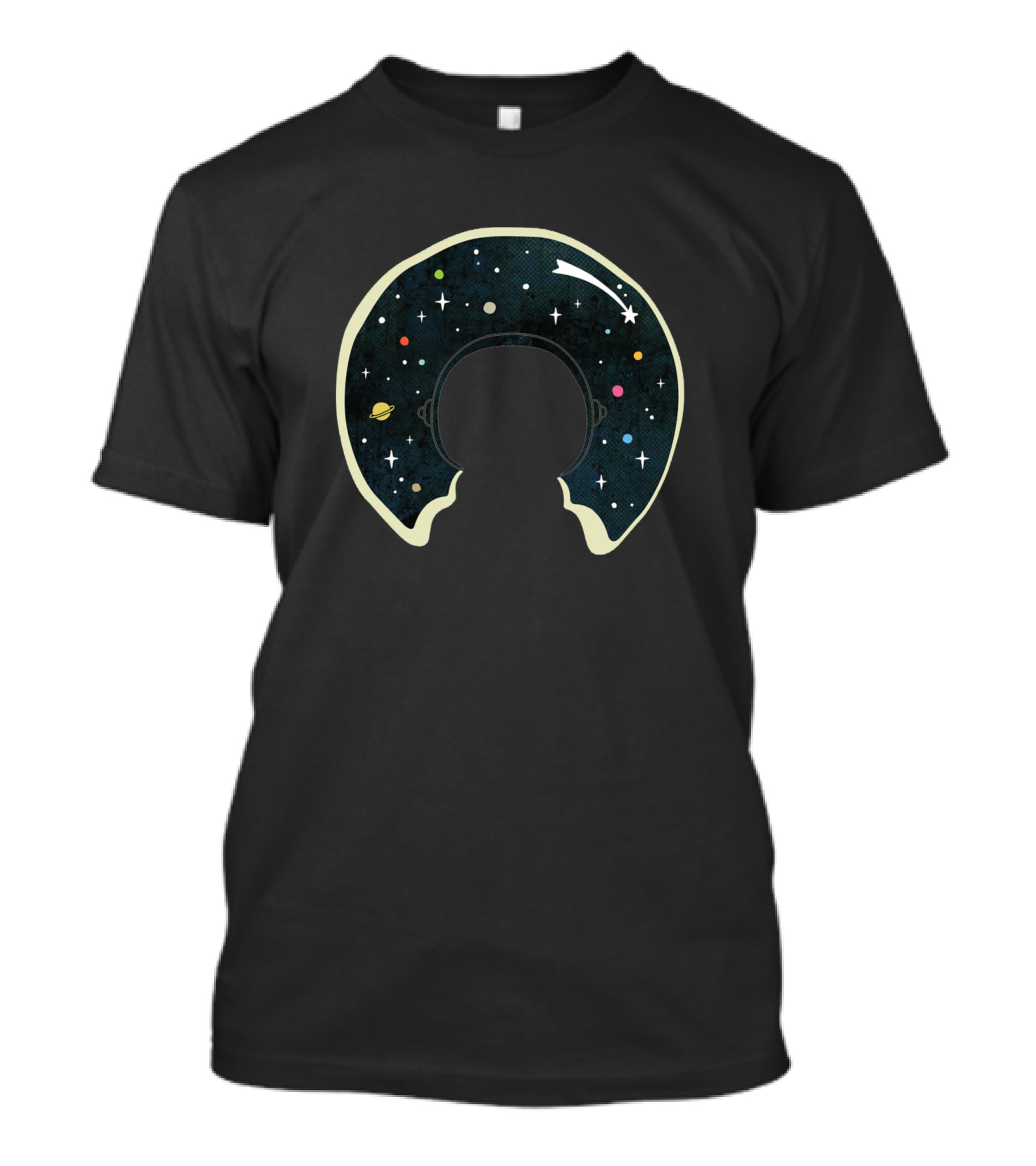 Astronut Space Helmet With Cosmic Stars And Planets T-Shirt