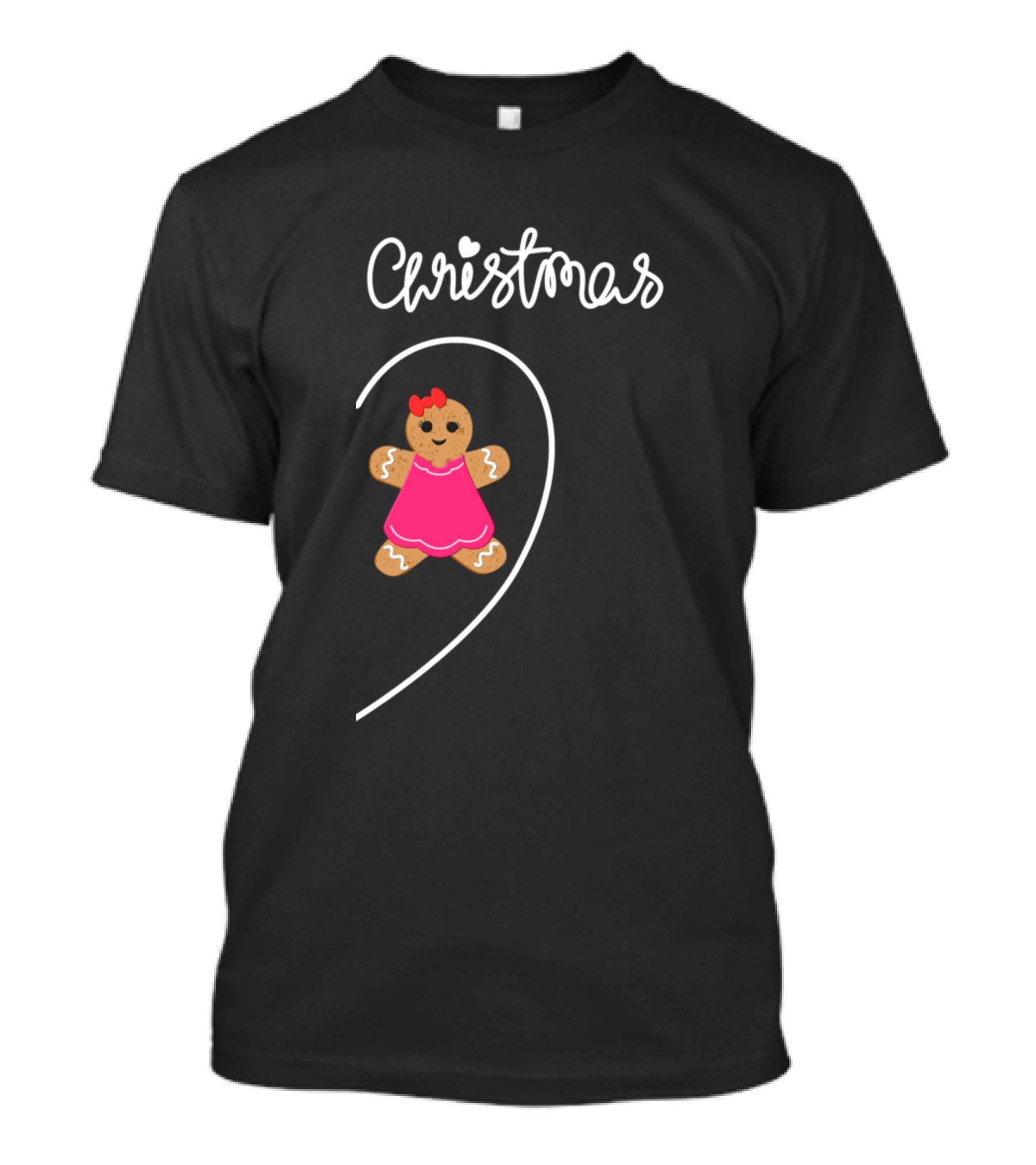 Christmas Gingerbread Girl Candy Cane Merry Couples Mat T-Shirt