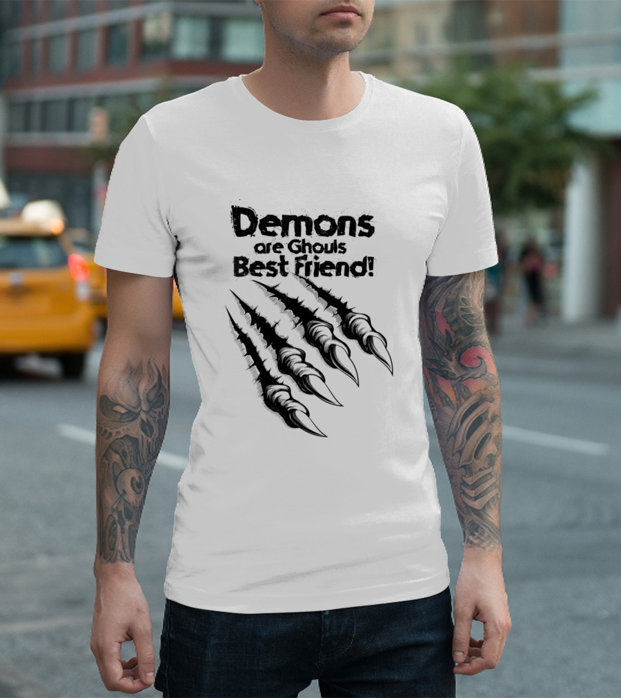 Demons Are Ghouls Best Friend Spooky Claw Marks T-Shirt