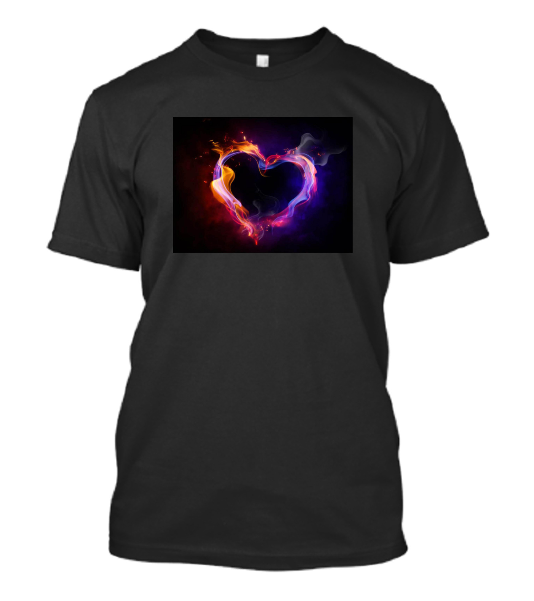 Flaming Heart Fiery Love Blaze T-Shirt
