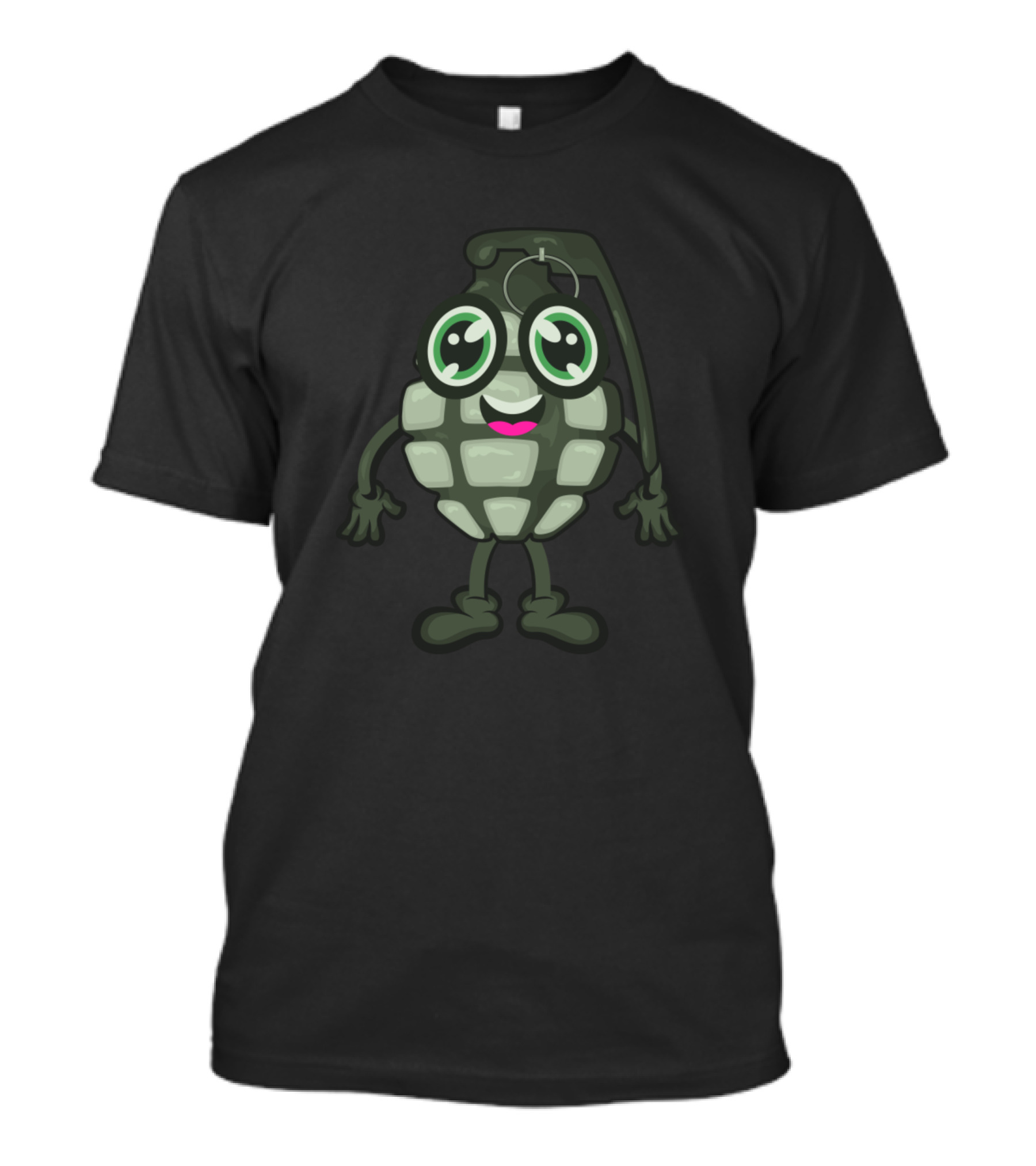 Hand Grenade Gaming Cartoon Character T-Shirt