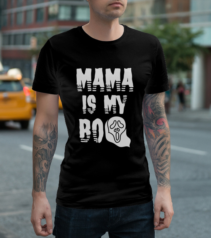Mama Is My Boo Ghostface Scream T-Shirt