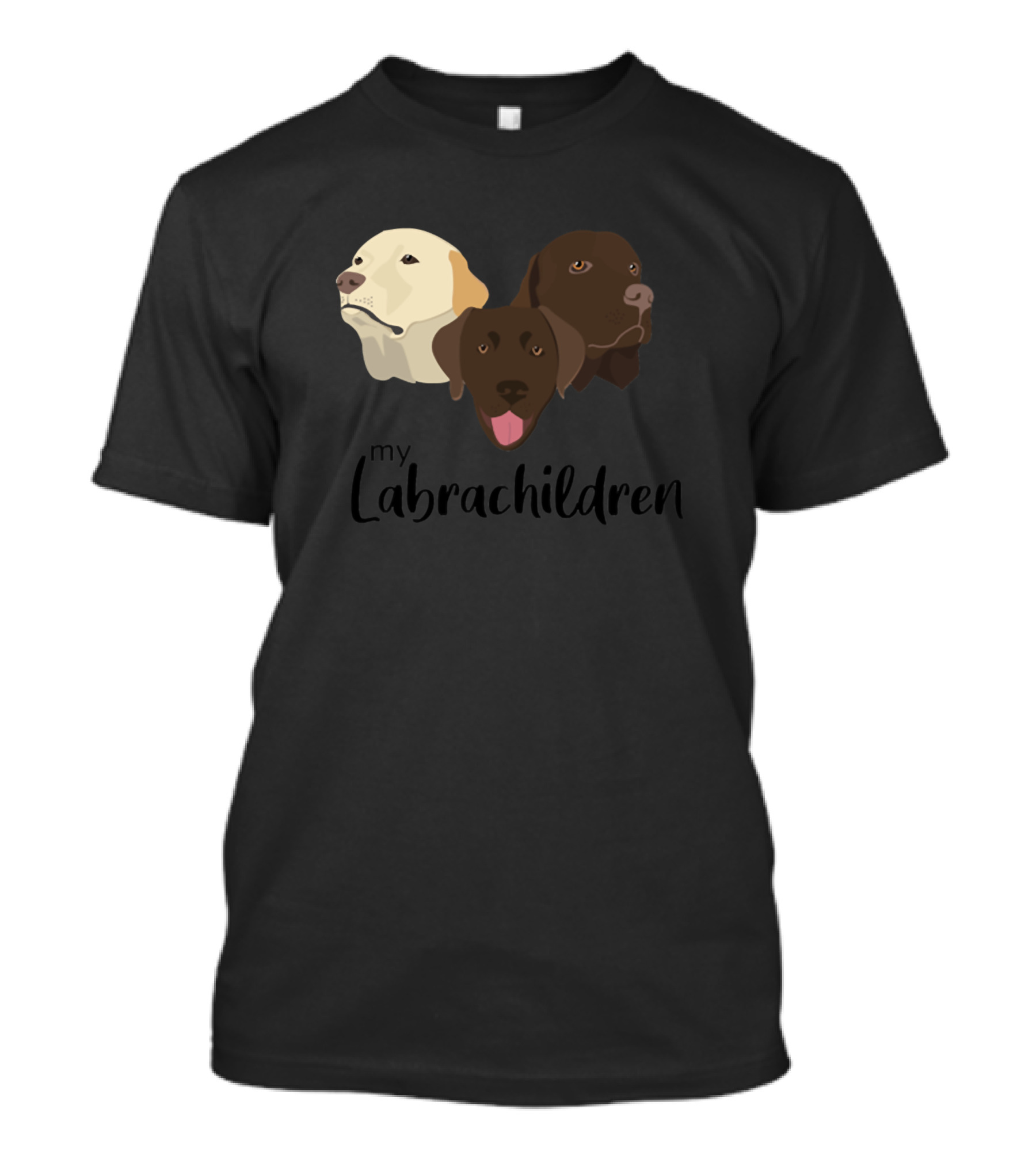 My Labrachildren Trio Brown And Yellow Labrador Retriever Faces T-Shirt