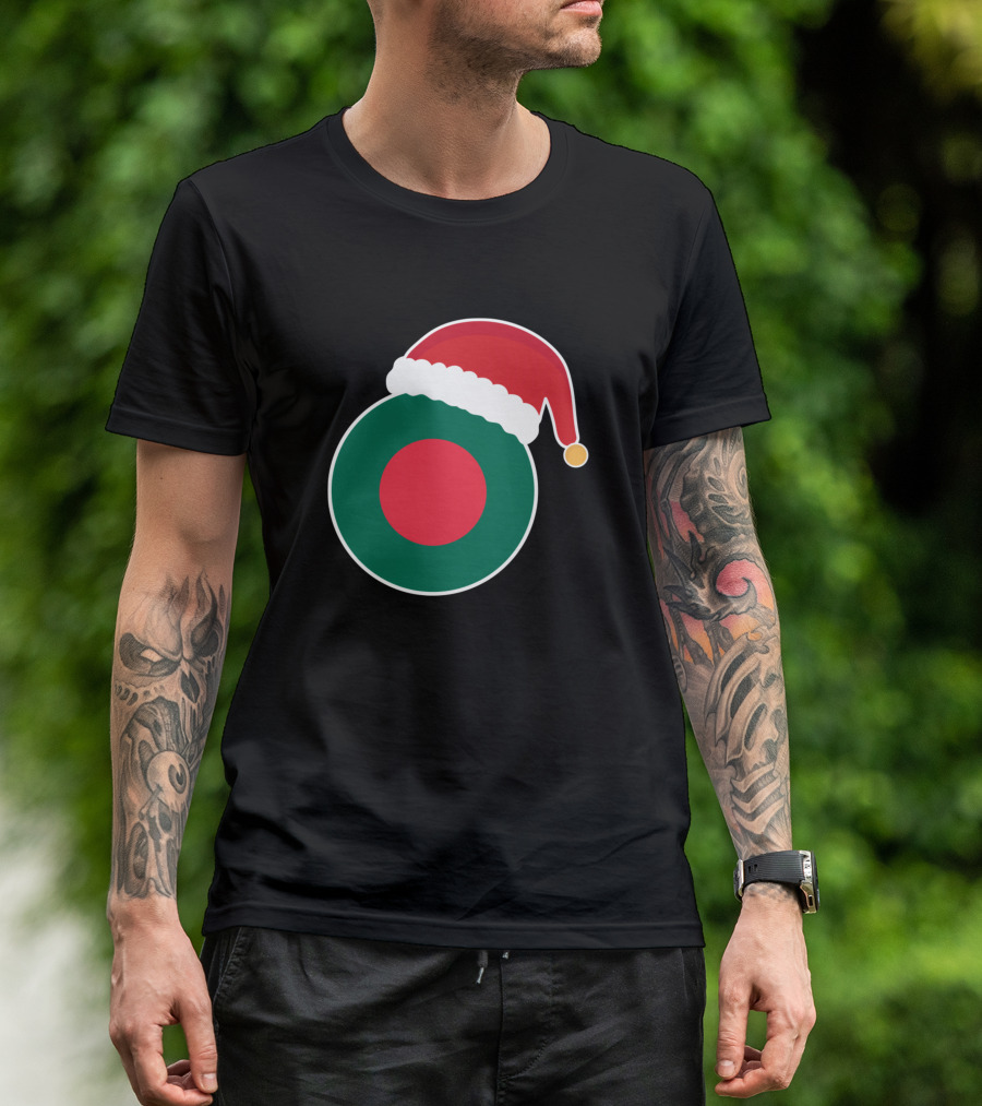 Bangladesh Flag Christmas Santa Hat T-Shirt