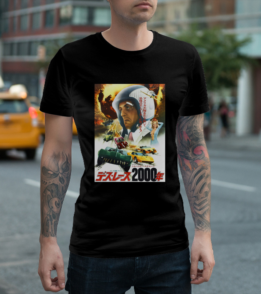 Death Race 2000 Japanese Movie Poster Vintage Car Racing T-Shirt