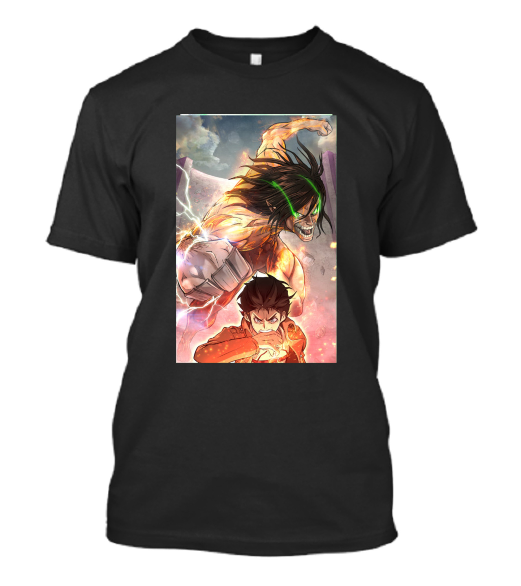 Eren Titan Transformation Electrifying Battle Scene Anime T-Shirt