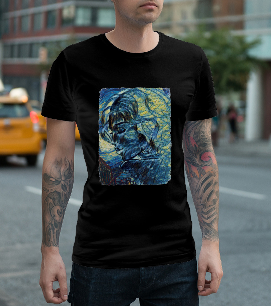 Fantasy World in Van Gogh Swirling Starry Night T-Shirt