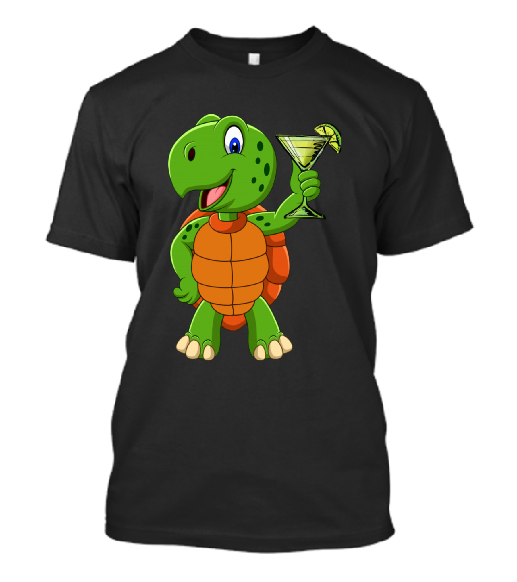 Green Sea Turtle Cocktail Cheers Unique T-Shirt