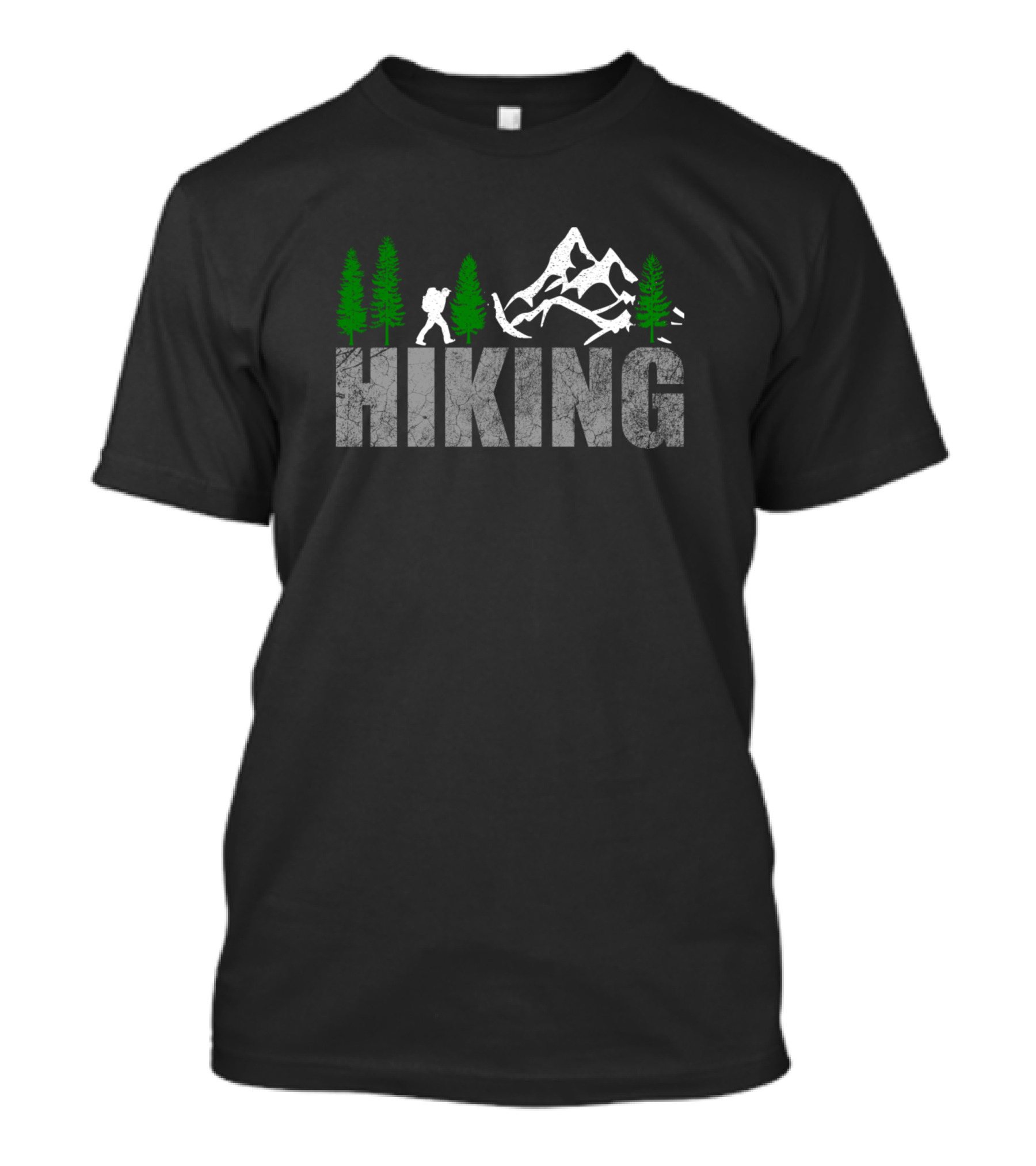 Hiking Adventure With Mountains And Nature Elements T-Shirt