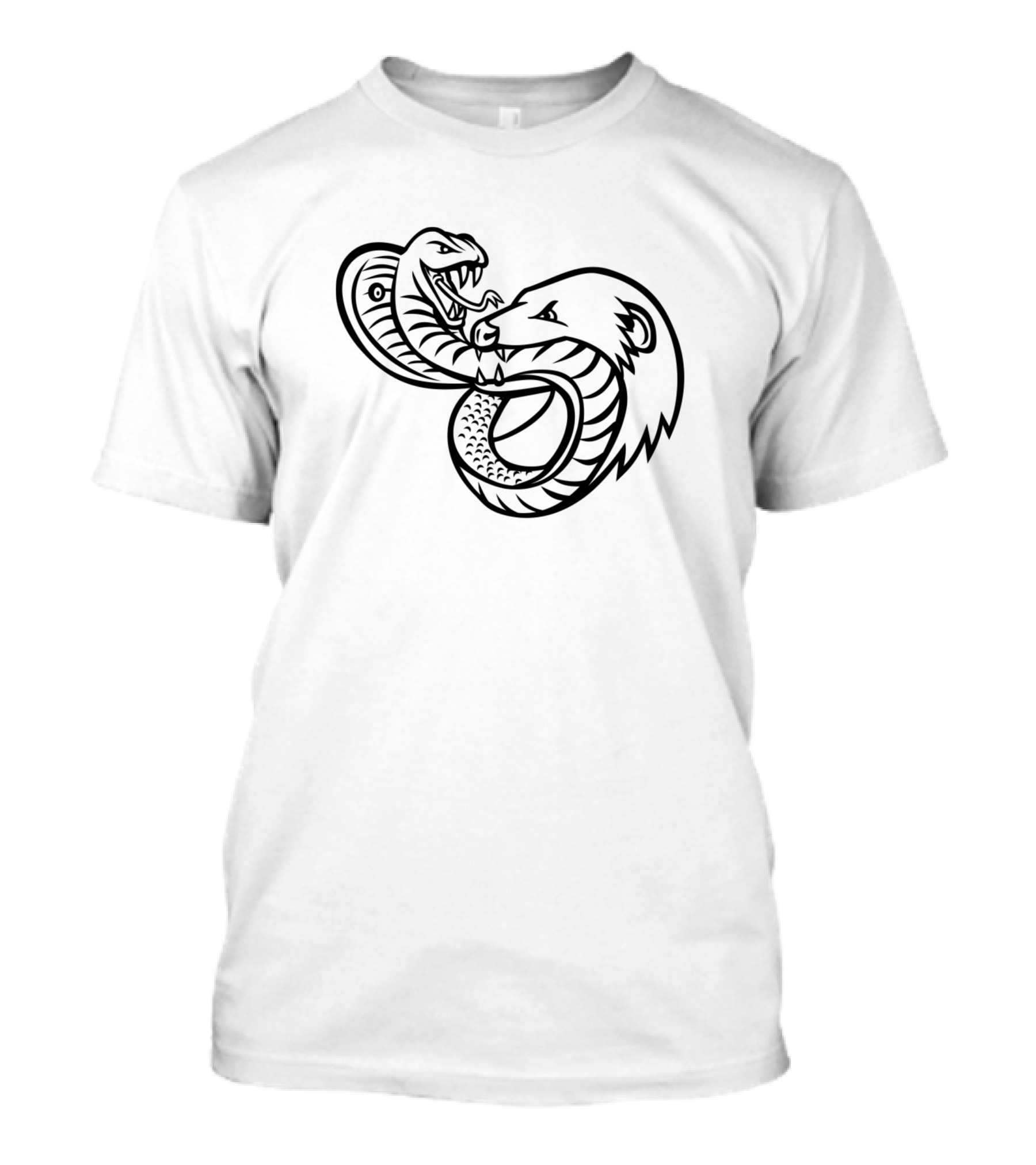 King Cobra Snake And Mongoose Fierce Battle T-Shirt