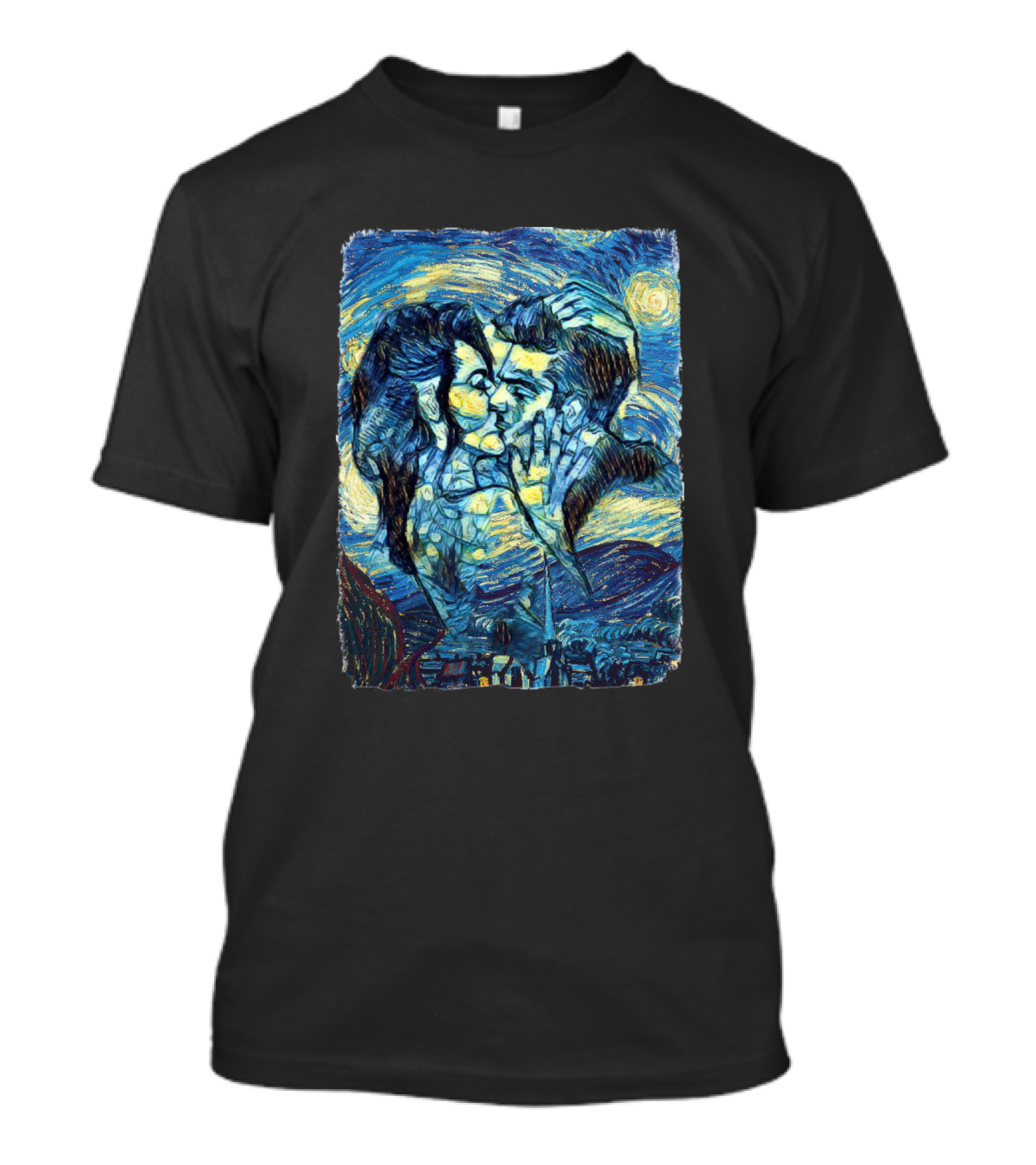 The Kiss Starry Night Van Gogh T-Shirt