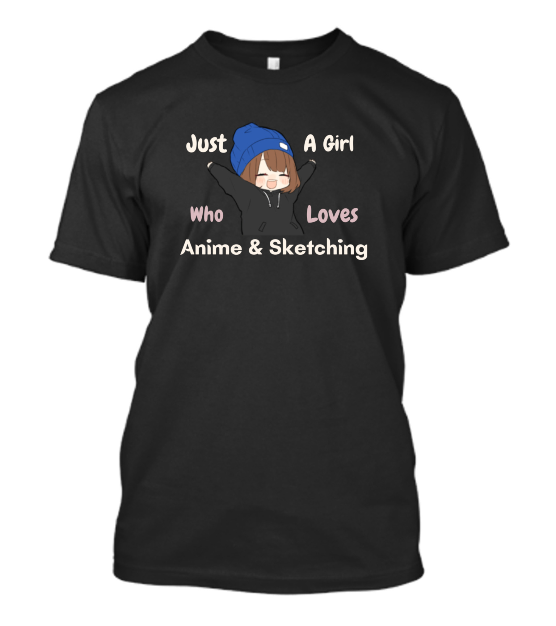 Just A Girl Who Loves Anime And Sketching T-Shirt