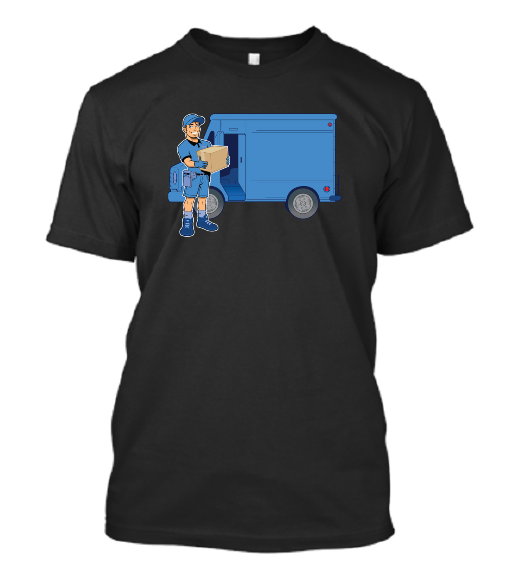 Express Delivery Man With Blue Van And Box T-Shirt